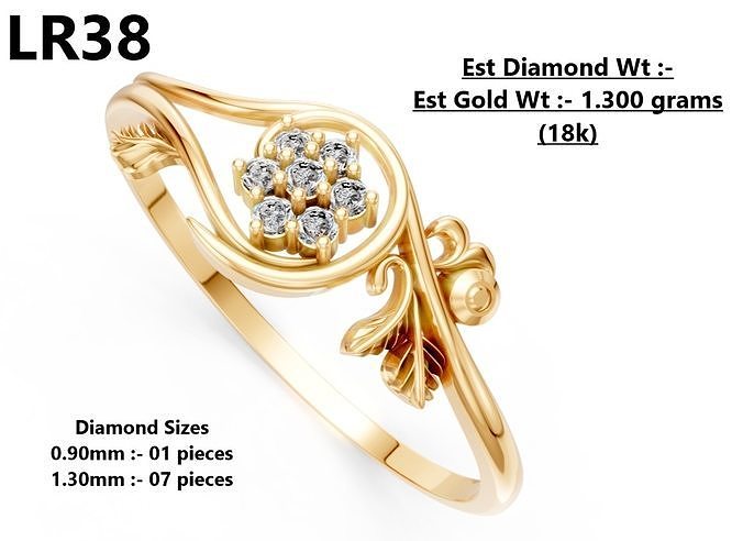 Lightweight Diamond Ring 3D print model