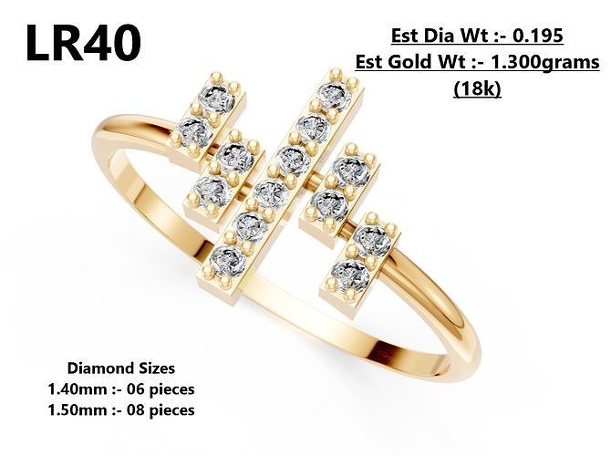 Lightweight Diamond Ring 3D print model
