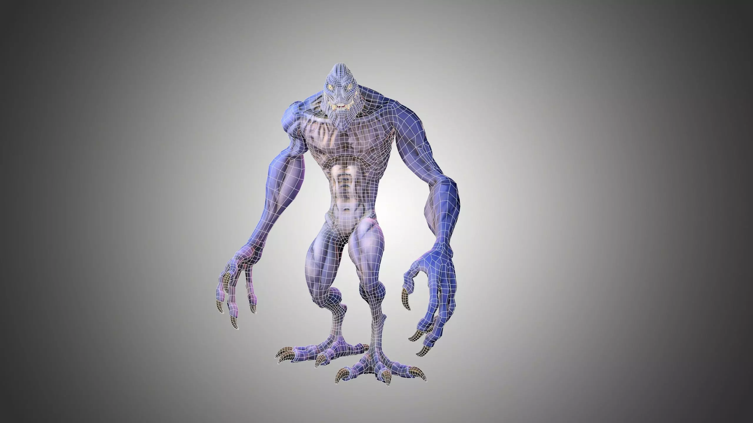 Predator Low-poly 3D model_8
