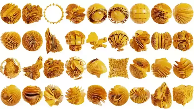 144 Abstract Objects Superbundle 3D Model Collection