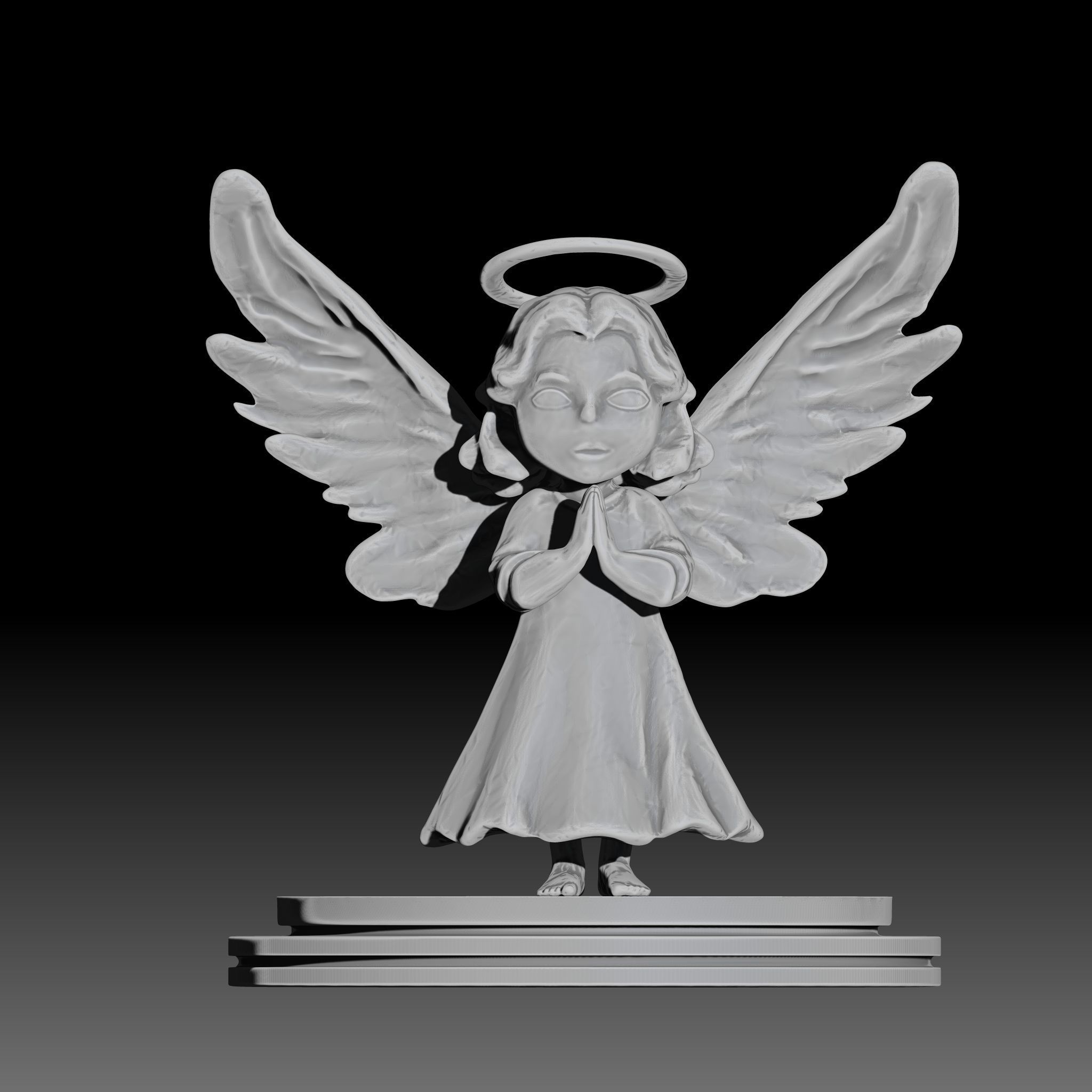 Cute Little Angel 3D Model - Perfect for Christmas Decorations 3D print model_1