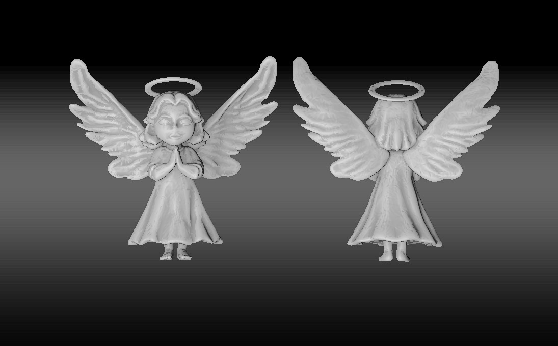 Cute Little Angel 3D Model - Perfect for Christmas Decorations 3D print model_2