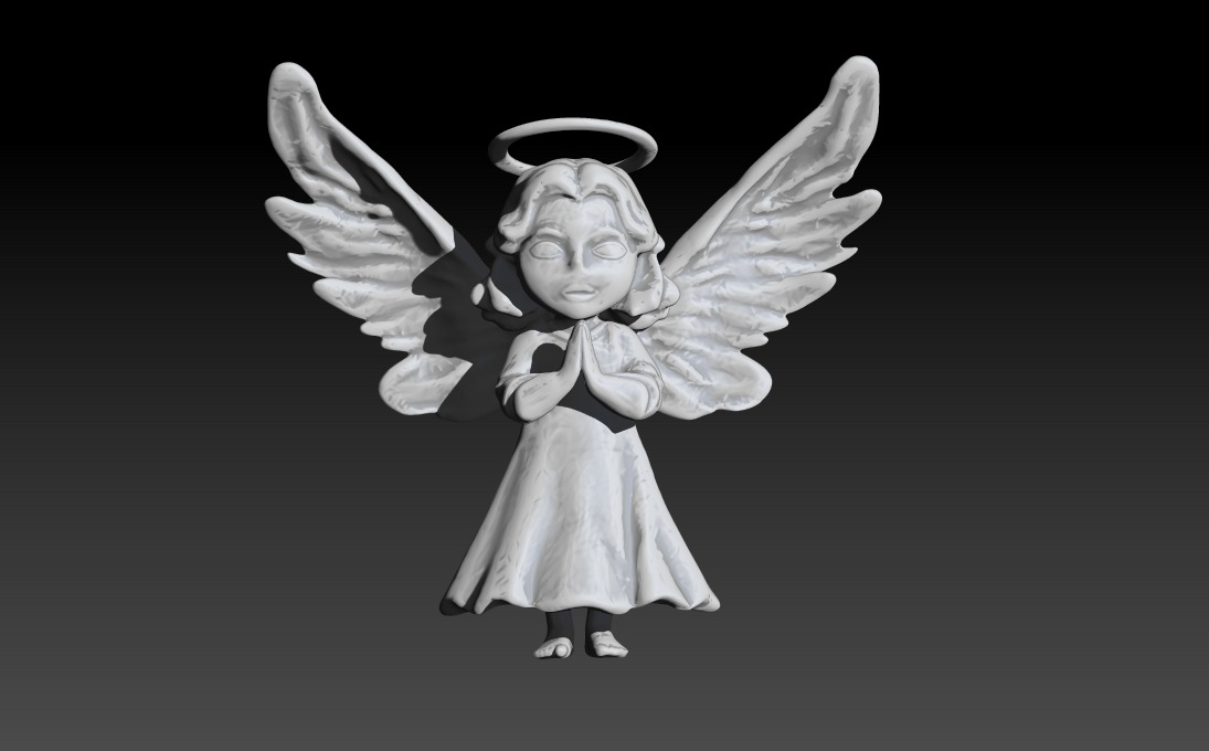 Cute Little Angel 3D Model - Perfect for Christmas Decorations 3D print model_11