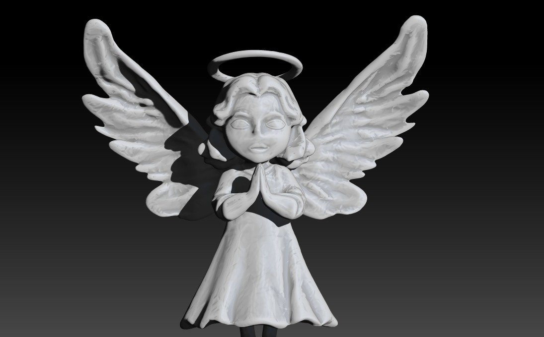 Cute Little Angel 3D Model - Perfect for Christmas Decorations 3D print model_7