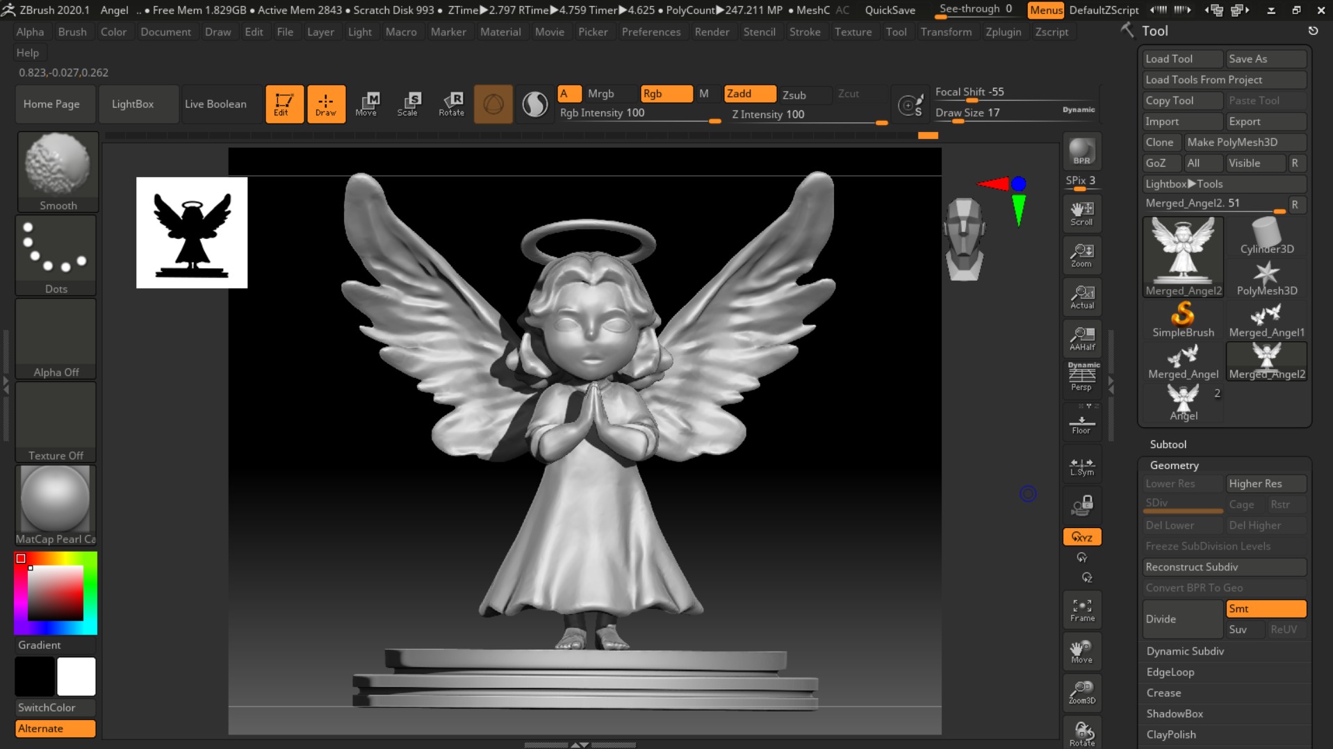Cute Little Angel 3D Model - Perfect for Christmas Decorations 3D print model_16
