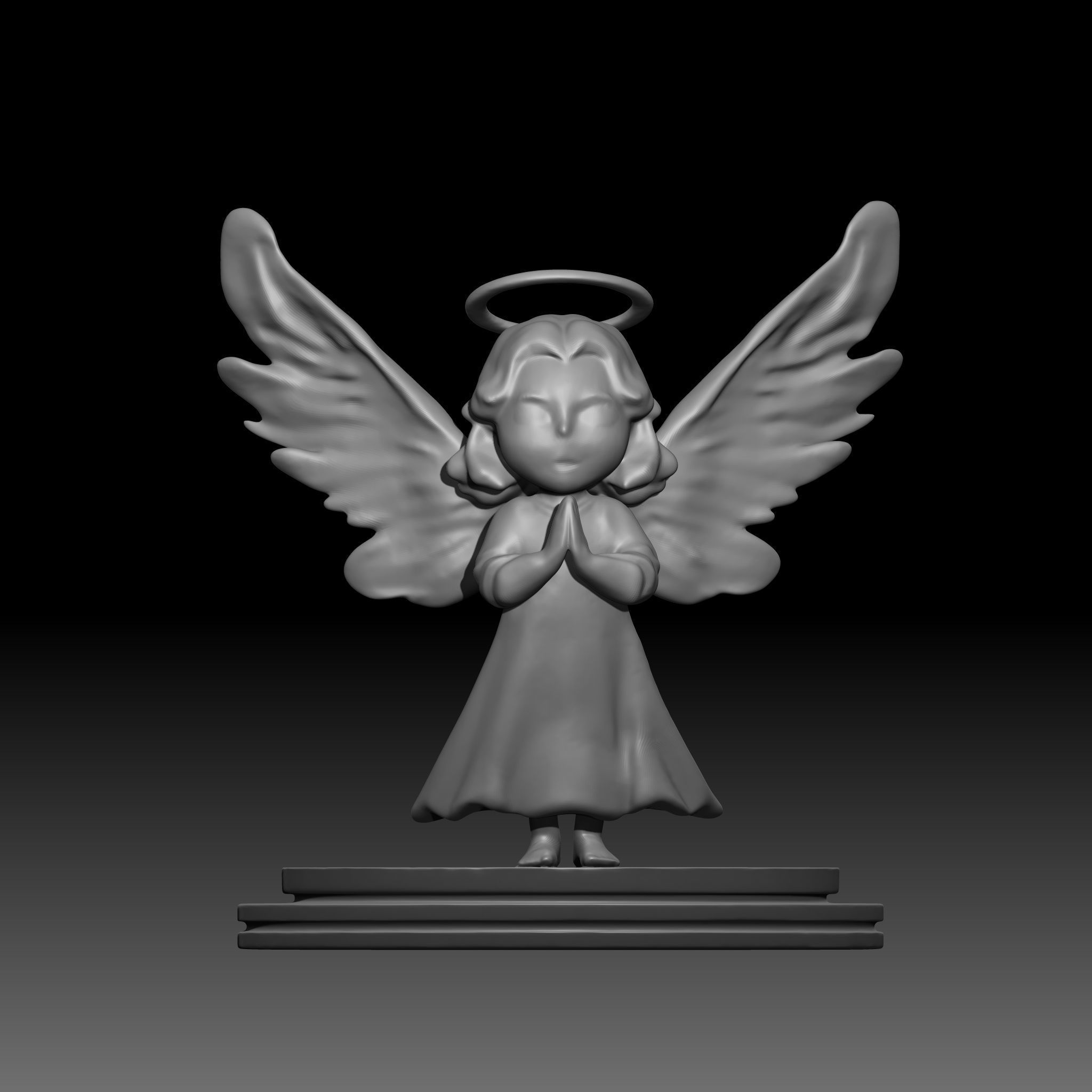 Cute Little Angel 3D Model - Perfect for Christmas Decorations 3D print model_9