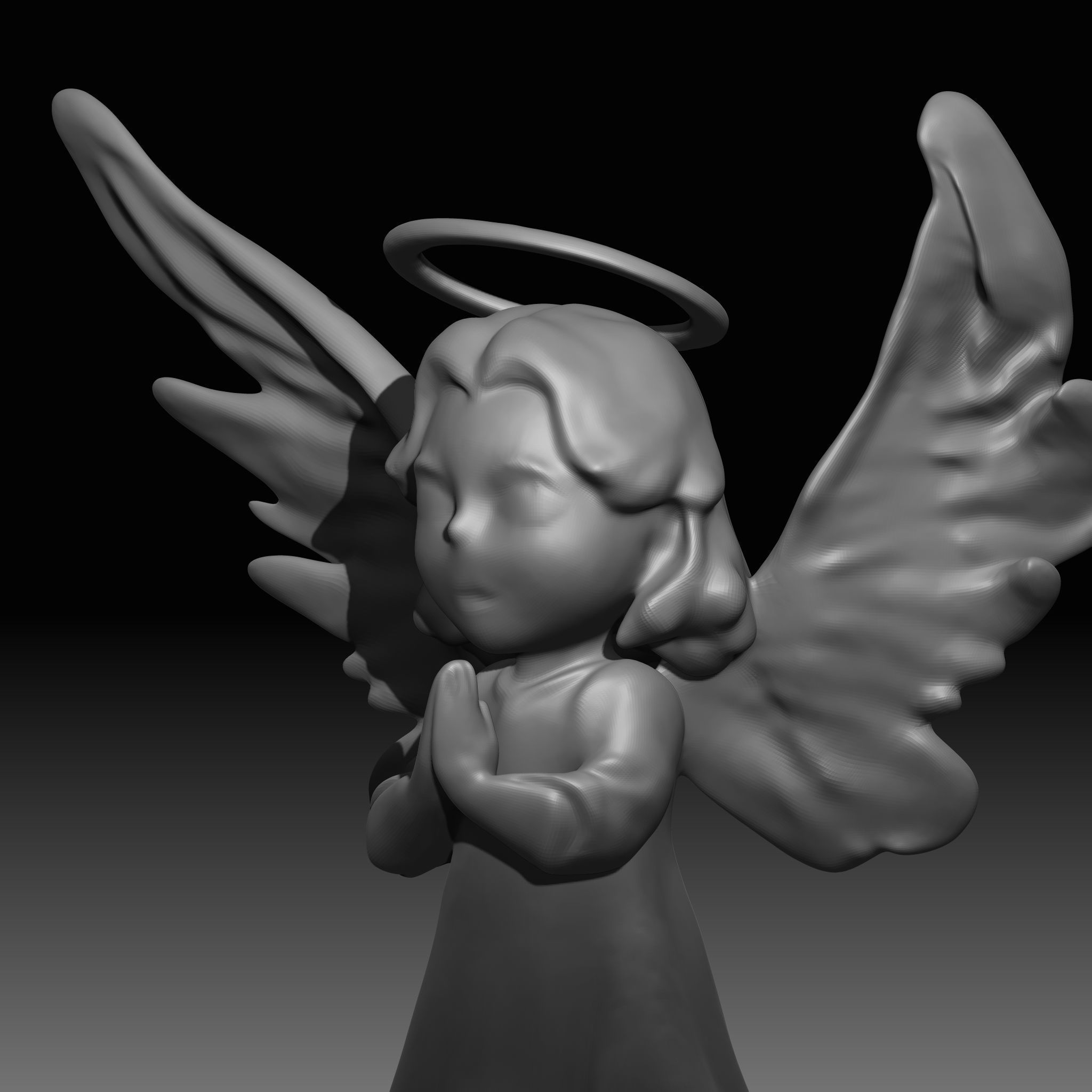Cute Little Angel 3D Model - Perfect for Christmas Decorations 3D print model_10