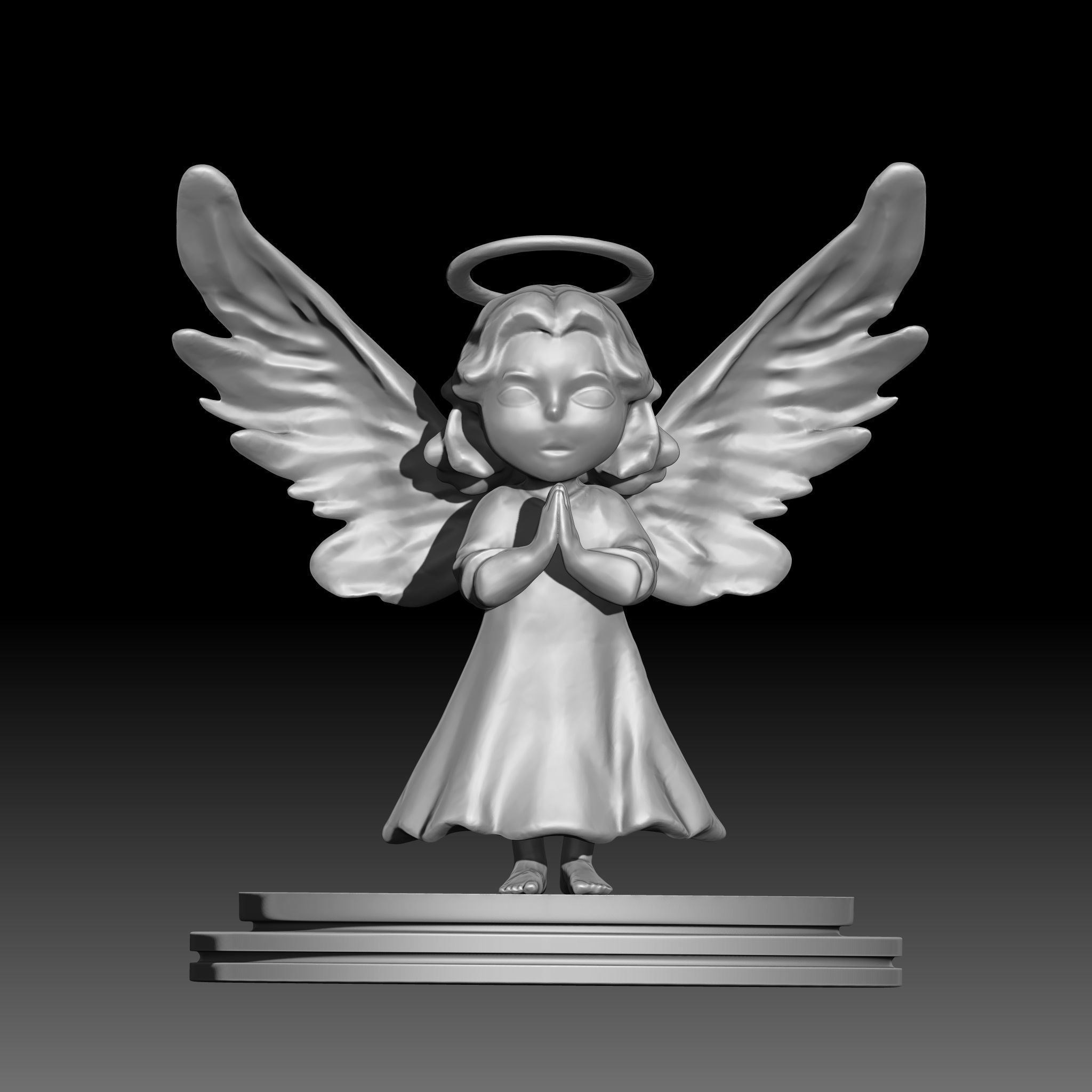 Cute Little Angel 3D Model - Perfect for Christmas Decorations 3D print model_8