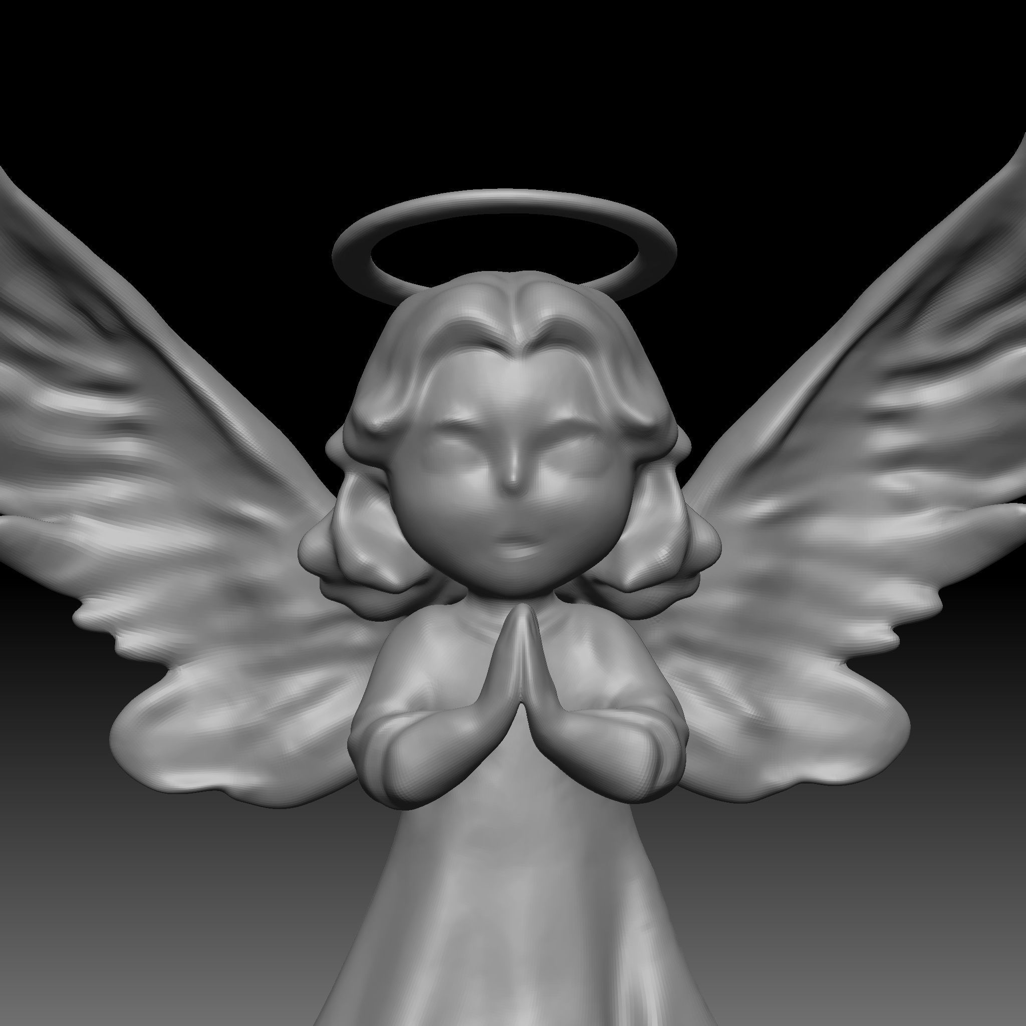 Cute Little Angel 3D Model - Perfect for Christmas Decorations 3D print model_6