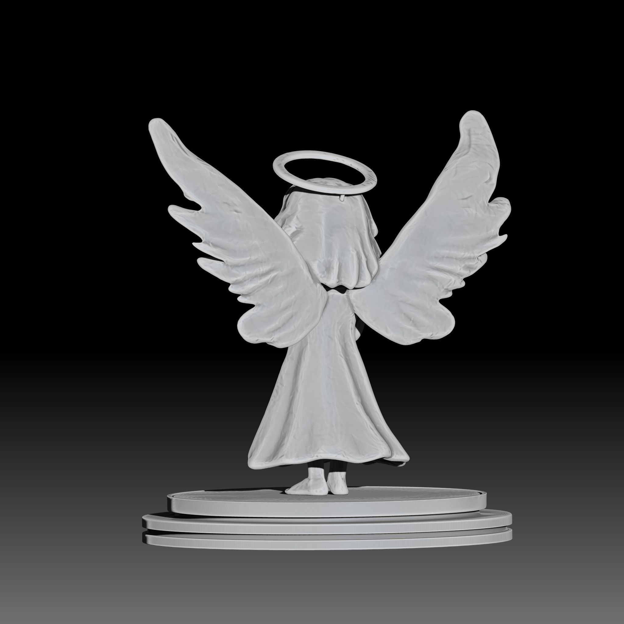 Cute Little Angel 3D Model - Perfect for Christmas Decorations 3D print model_5
