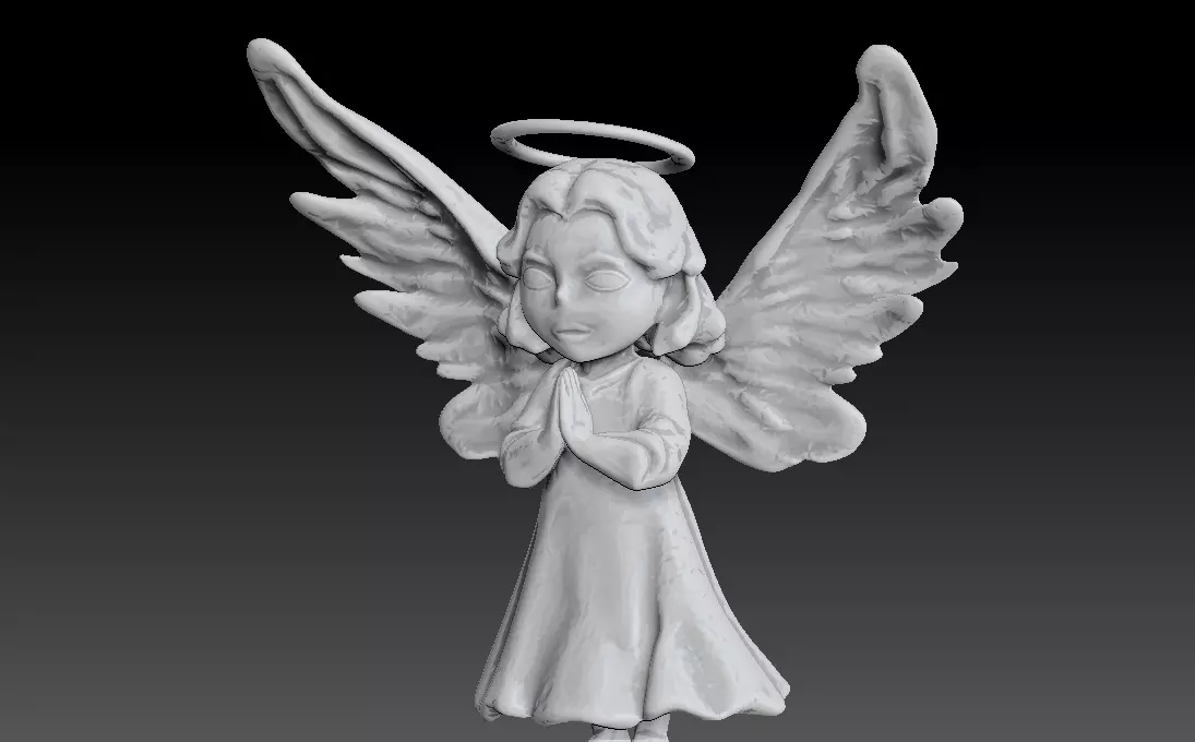 Cute Little Angel 3D Model - Perfect for Christmas Decorations 3D print model_0