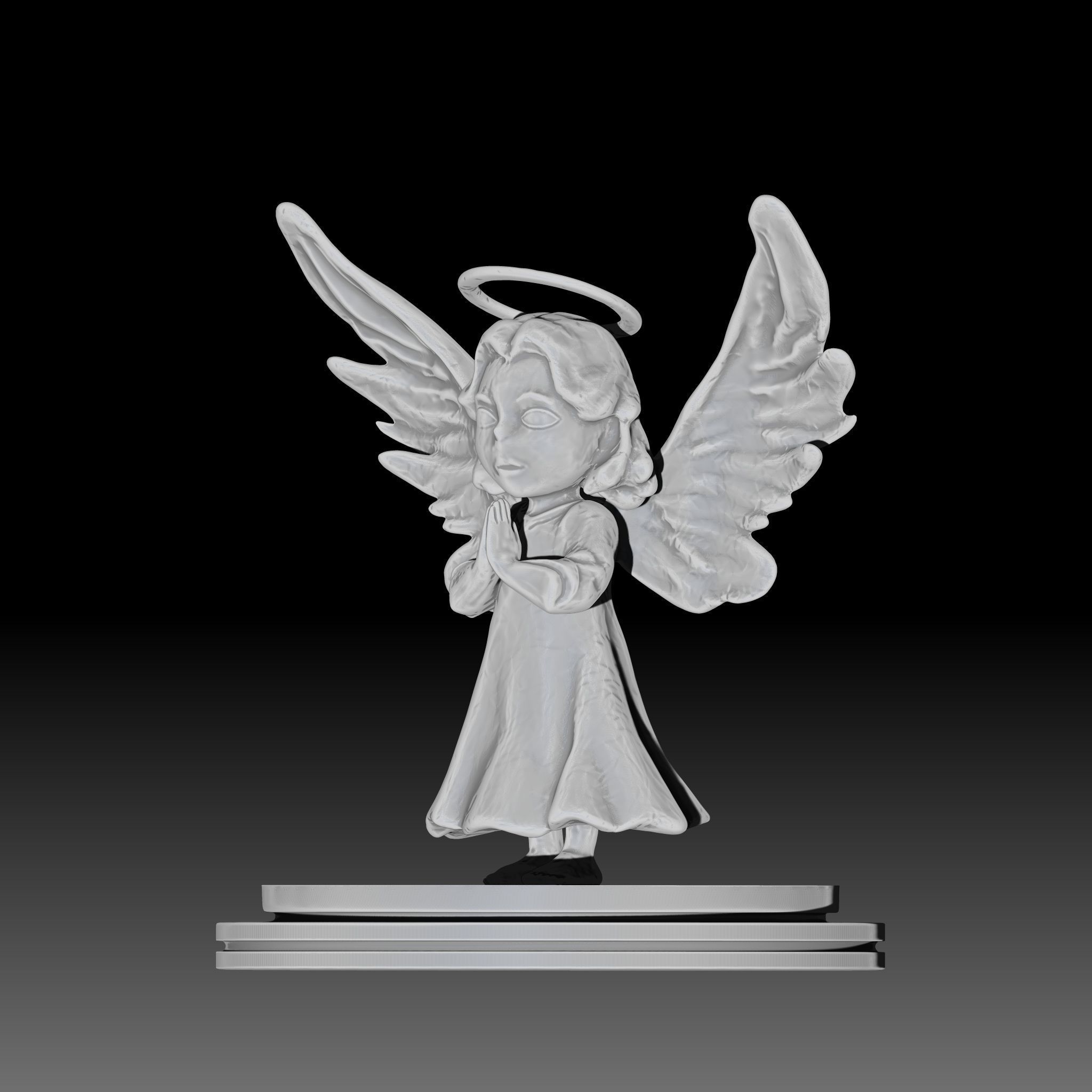 Cute Little Angel 3D Model - Perfect for Christmas Decorations 3D print model_3