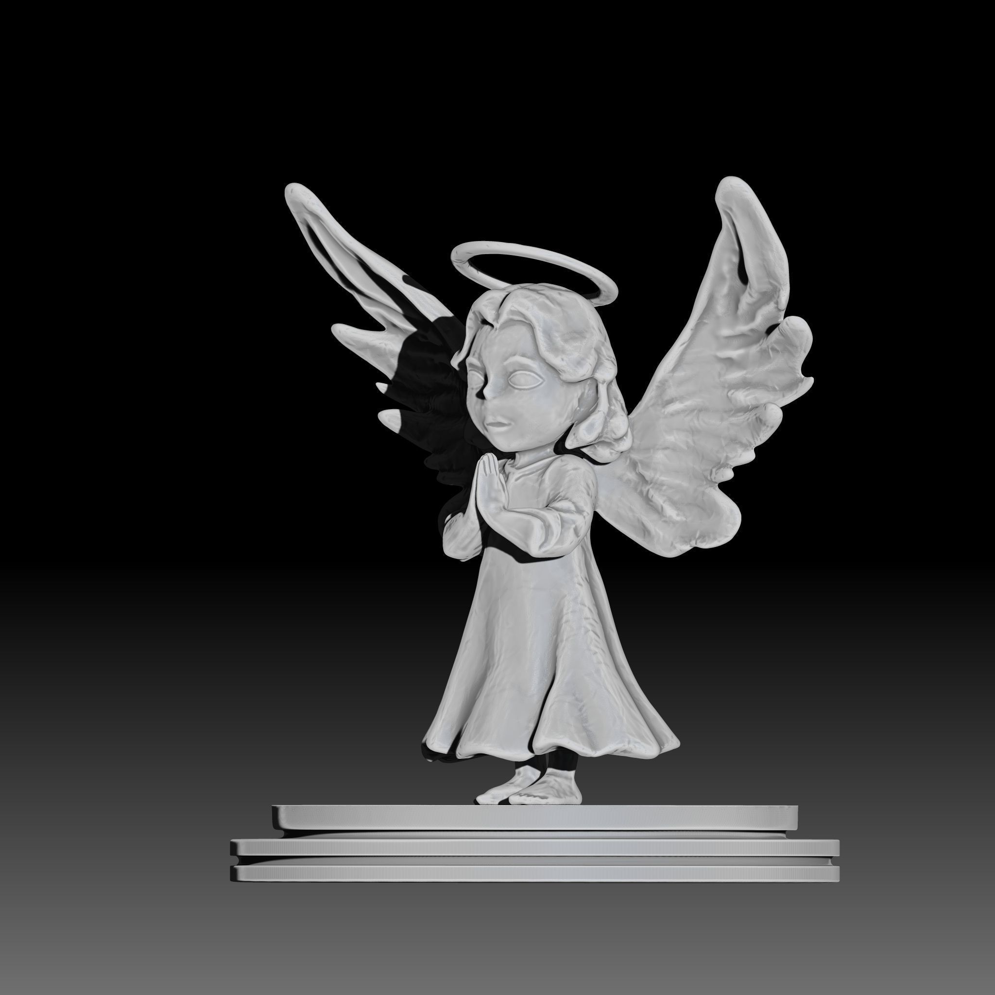 Cute Little Angel 3D Model - Perfect for Christmas Decorations 3D print model_4
