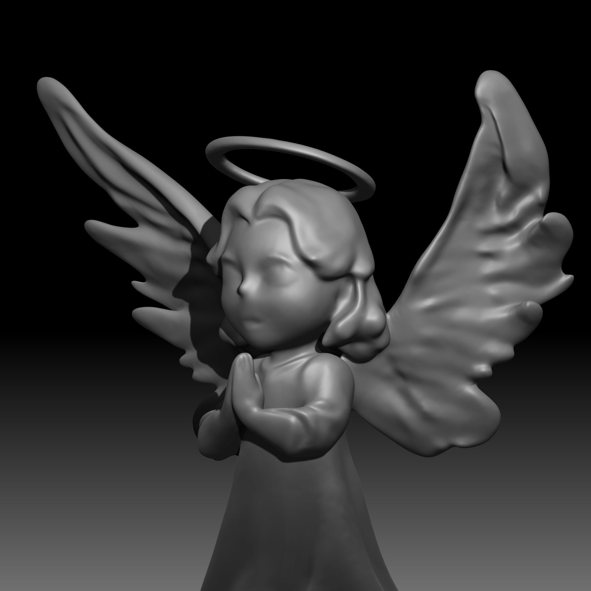 Cute Little Angel 3D Model - Perfect for Christmas Decorations 3D print model_14
