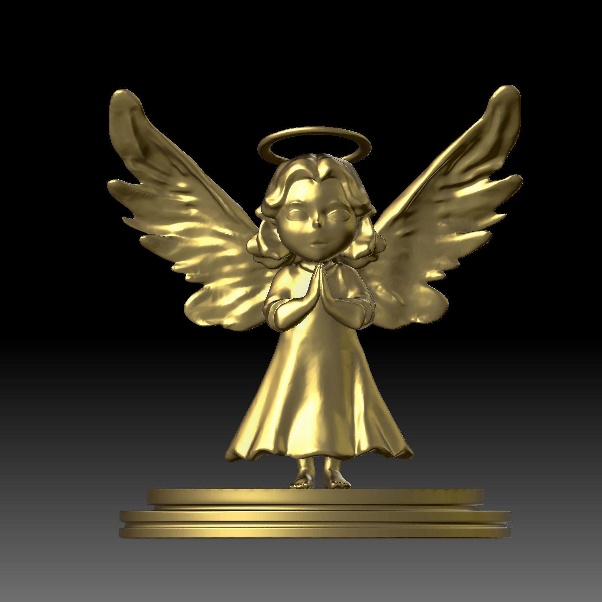 Cute Little Angel 3D Model - Perfect for Christmas Decorations 3D print model_15