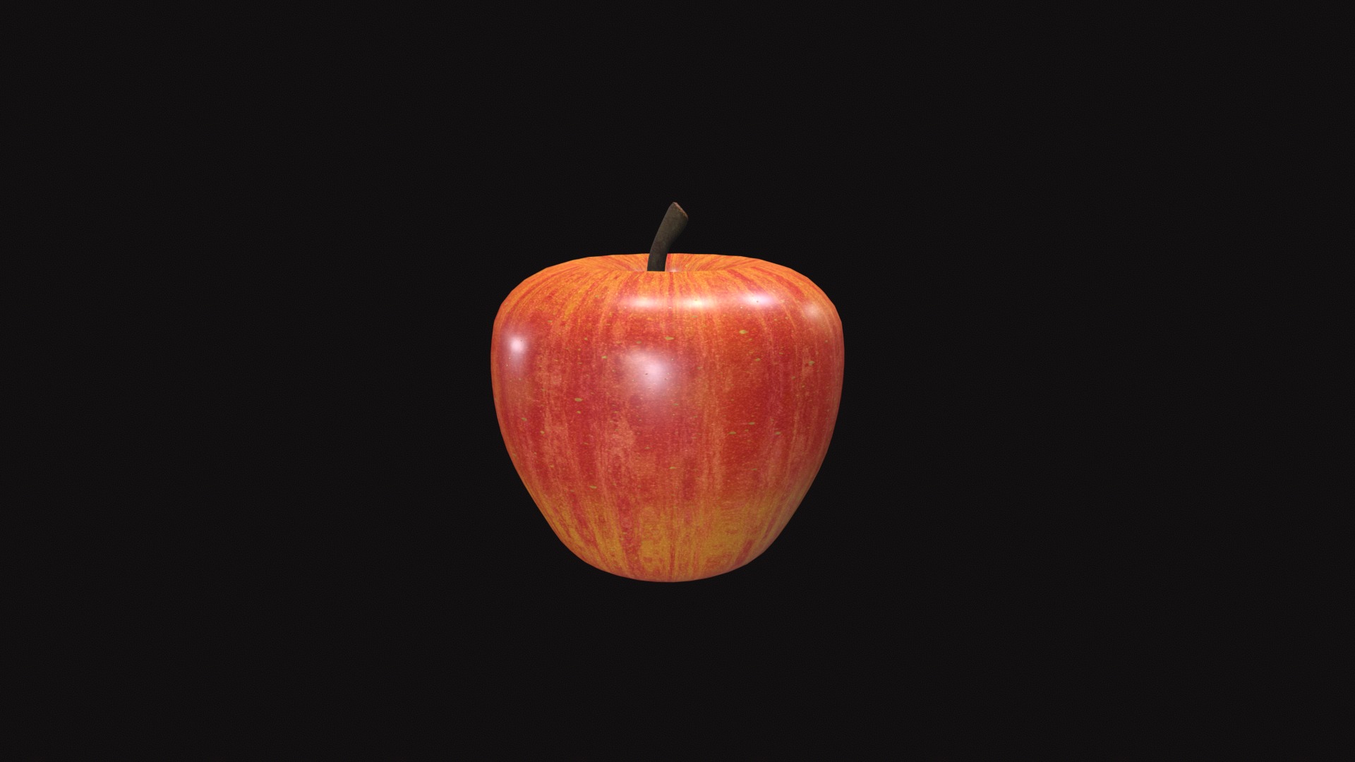 Apple Low-poly 3D model_29