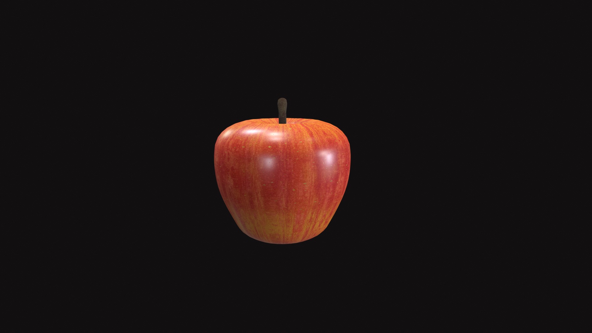 Apple Low-poly 3D model_32
