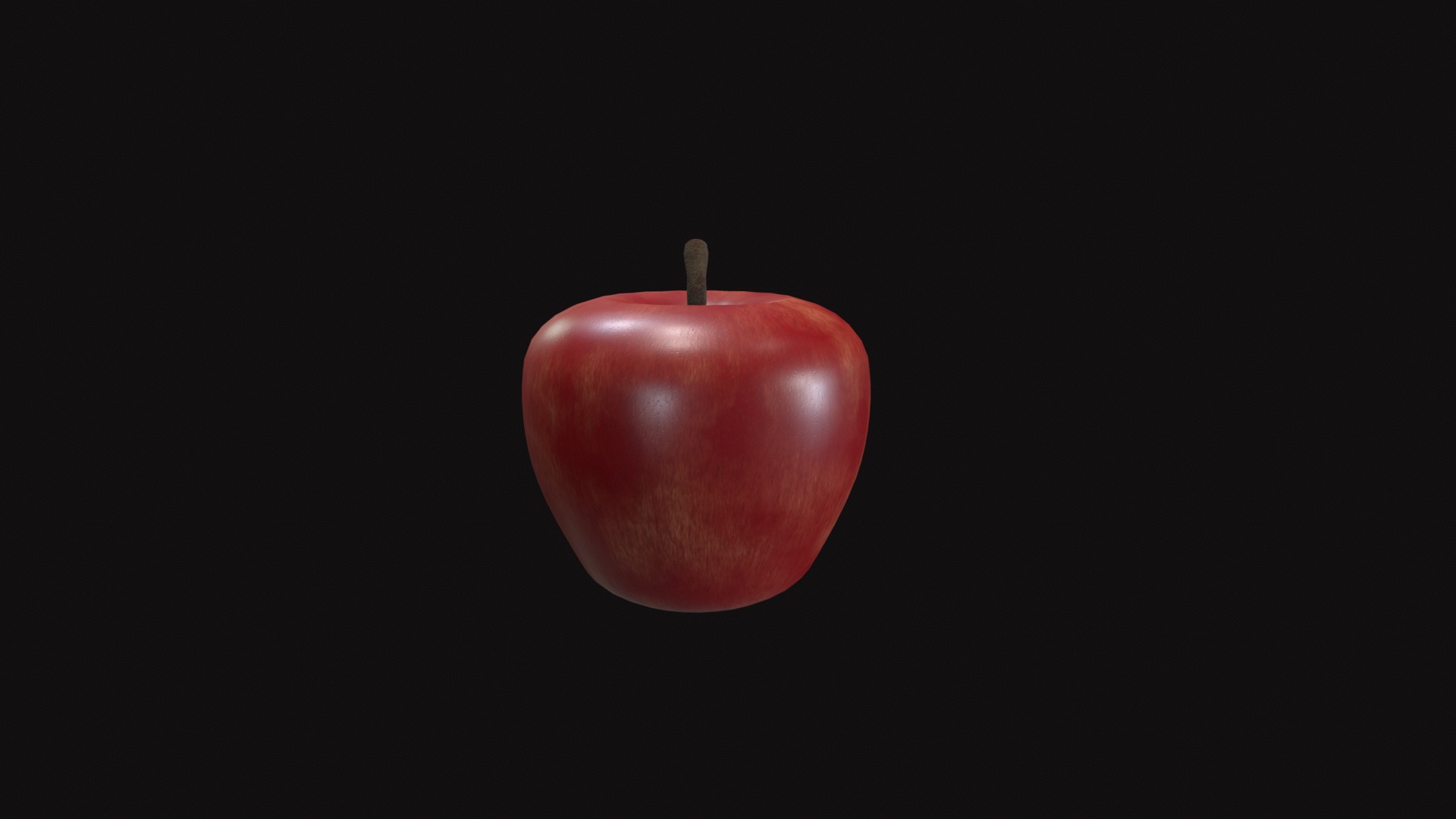 Apple Low-poly 3D model_9