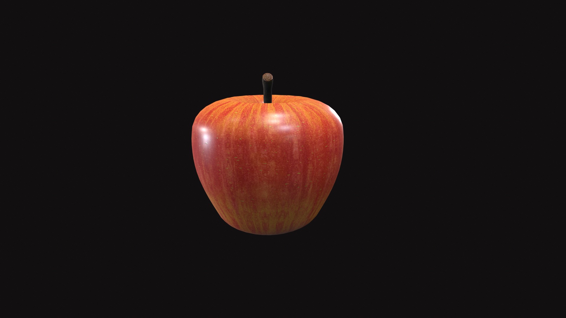 Apple Low-poly 3D model_30