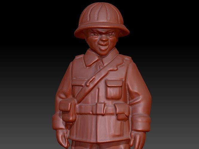 soldier of the second world war Free 3D print model