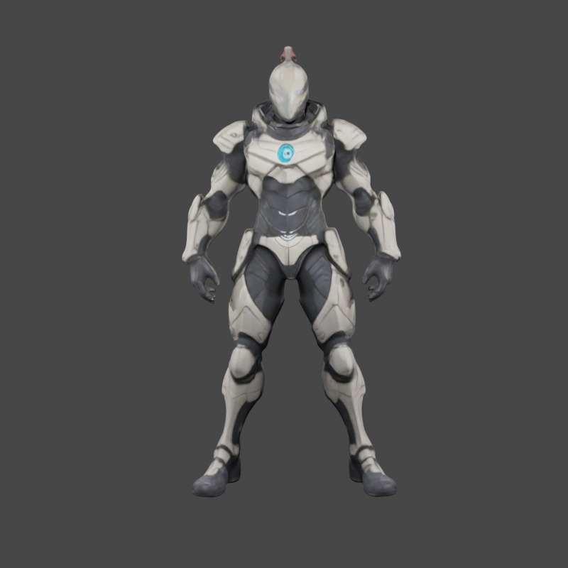 Cyber Knight 3D model 3D model_1
