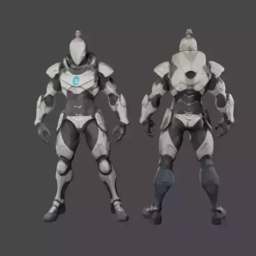 Cyber Knight 3D model 3D model