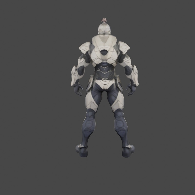Cyber Knight 3D model 3D model_3