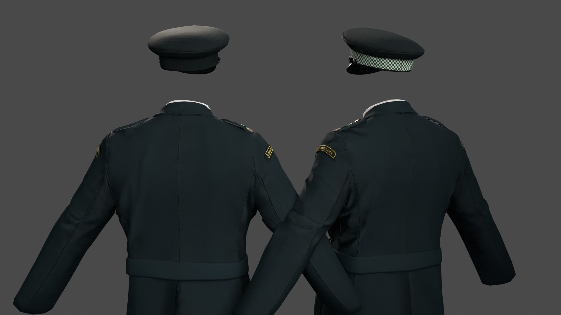 Model of London Ambulance Service Formal Uniform Low-poly 3D model_11