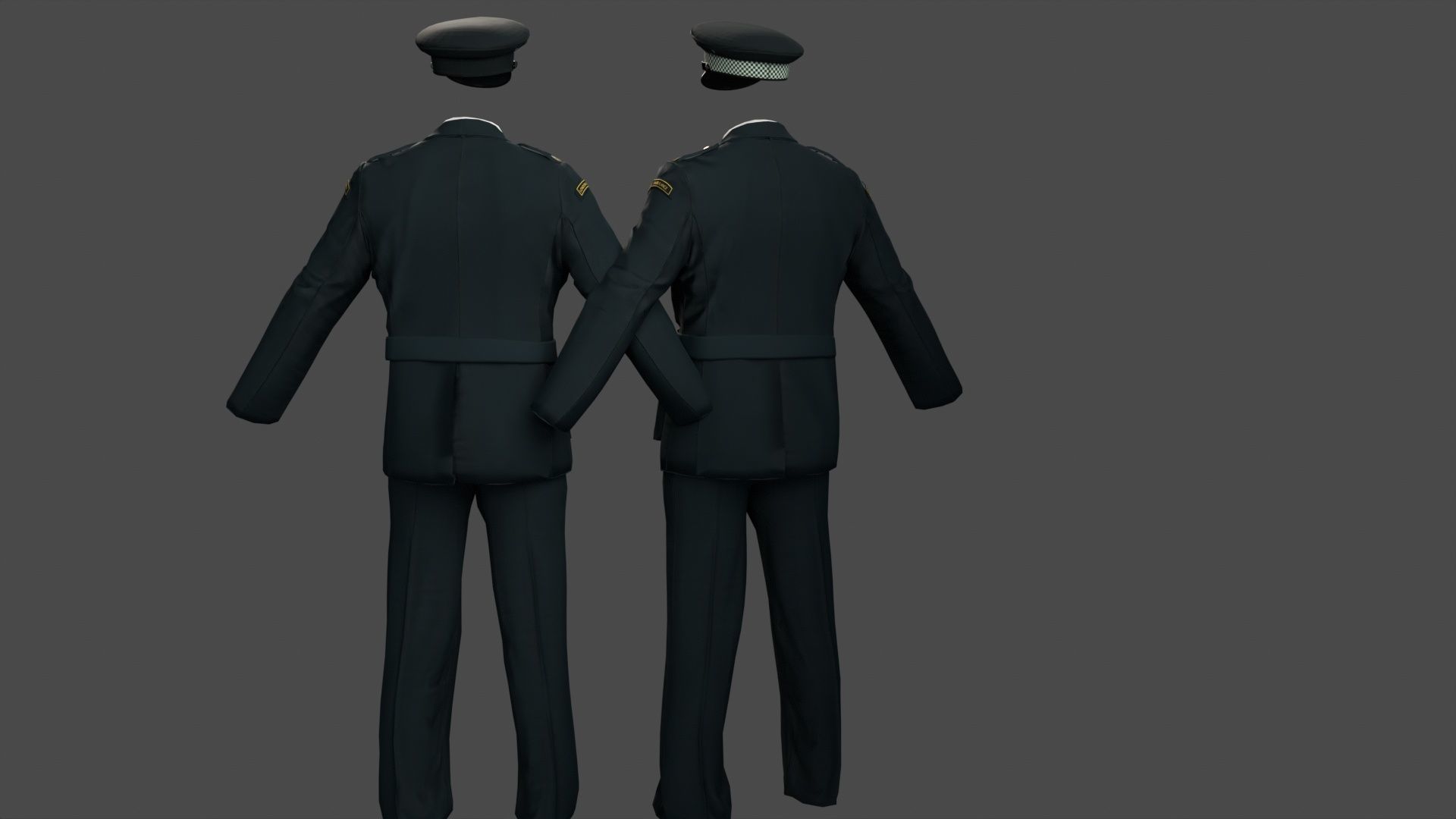Model of London Ambulance Service Formal Uniform Low-poly 3D model_7