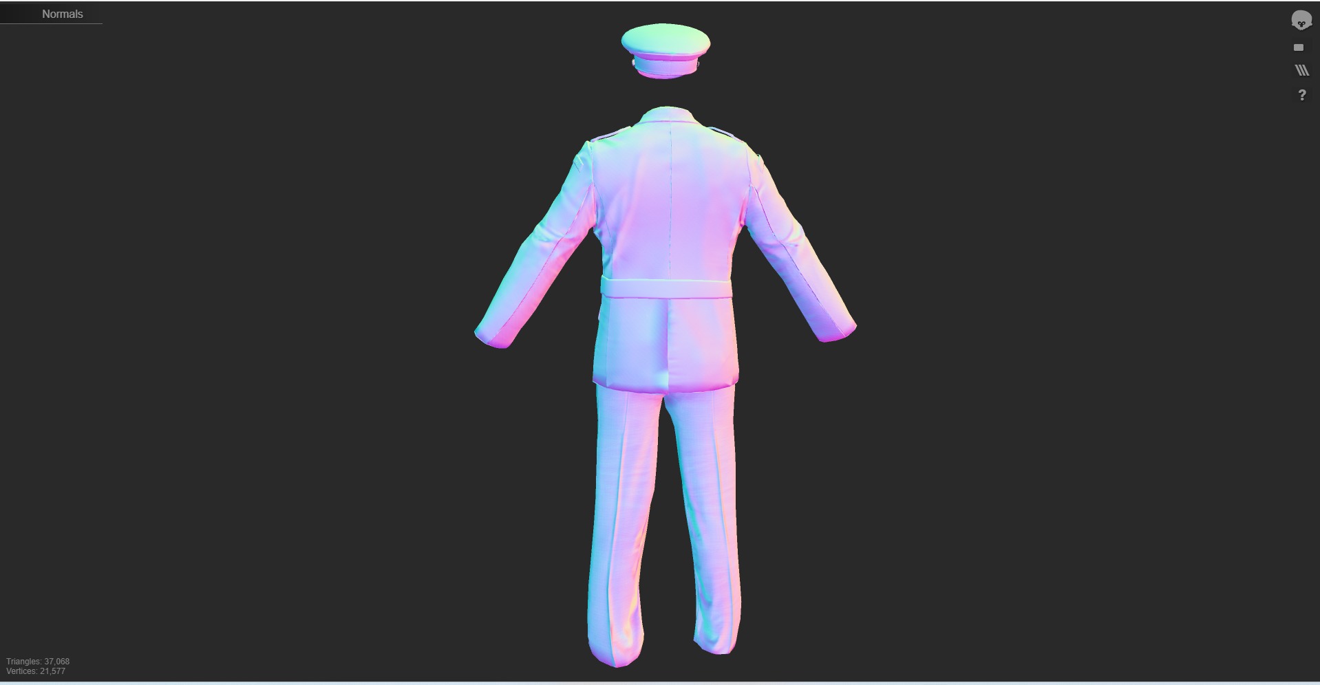 Model of London Ambulance Service Formal Uniform Low-poly 3D model_15