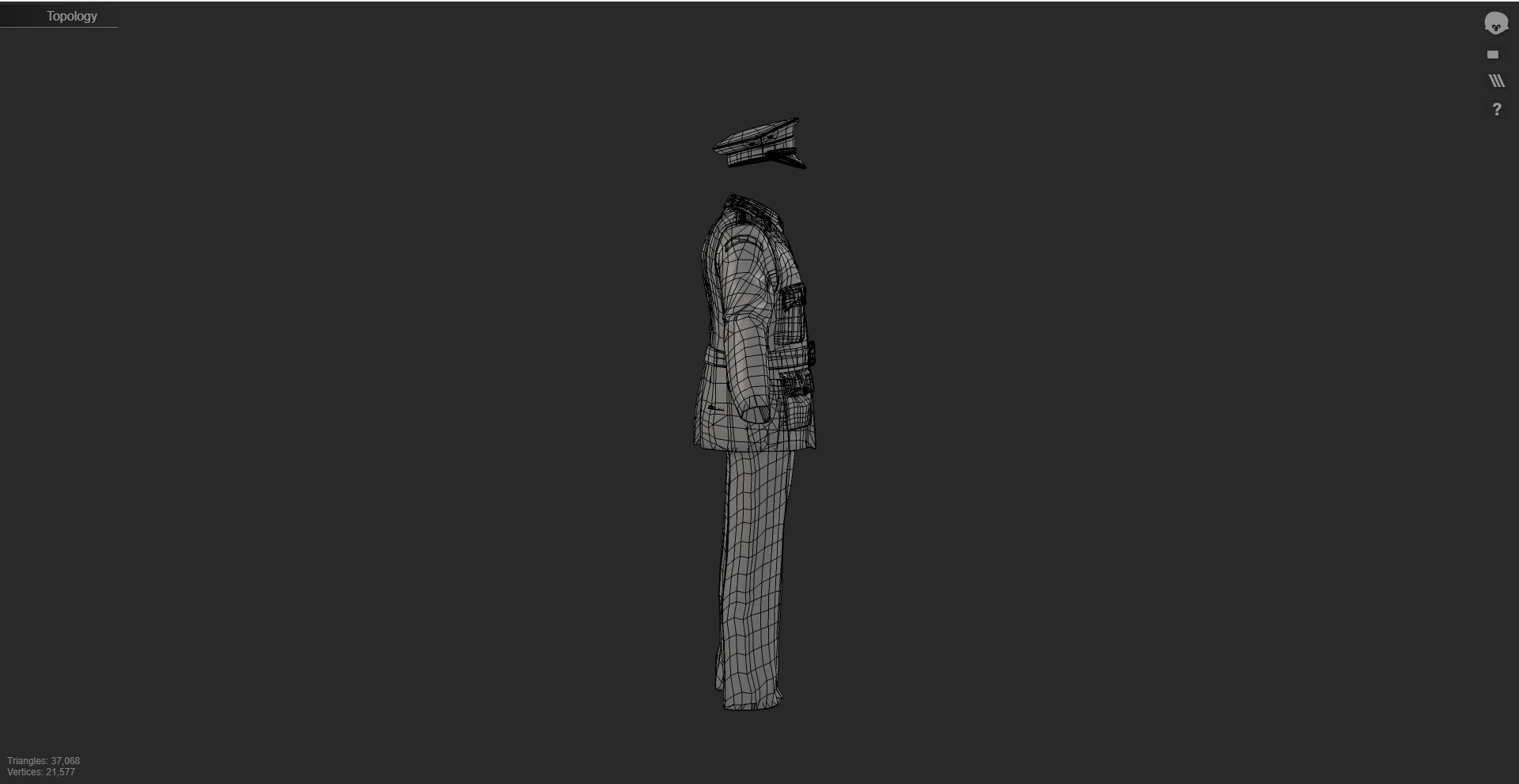 Model of London Ambulance Service Formal Uniform Low-poly 3D model_13