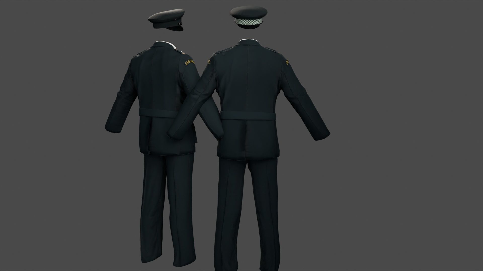 Model of London Ambulance Service Formal Uniform Low-poly 3D model_6