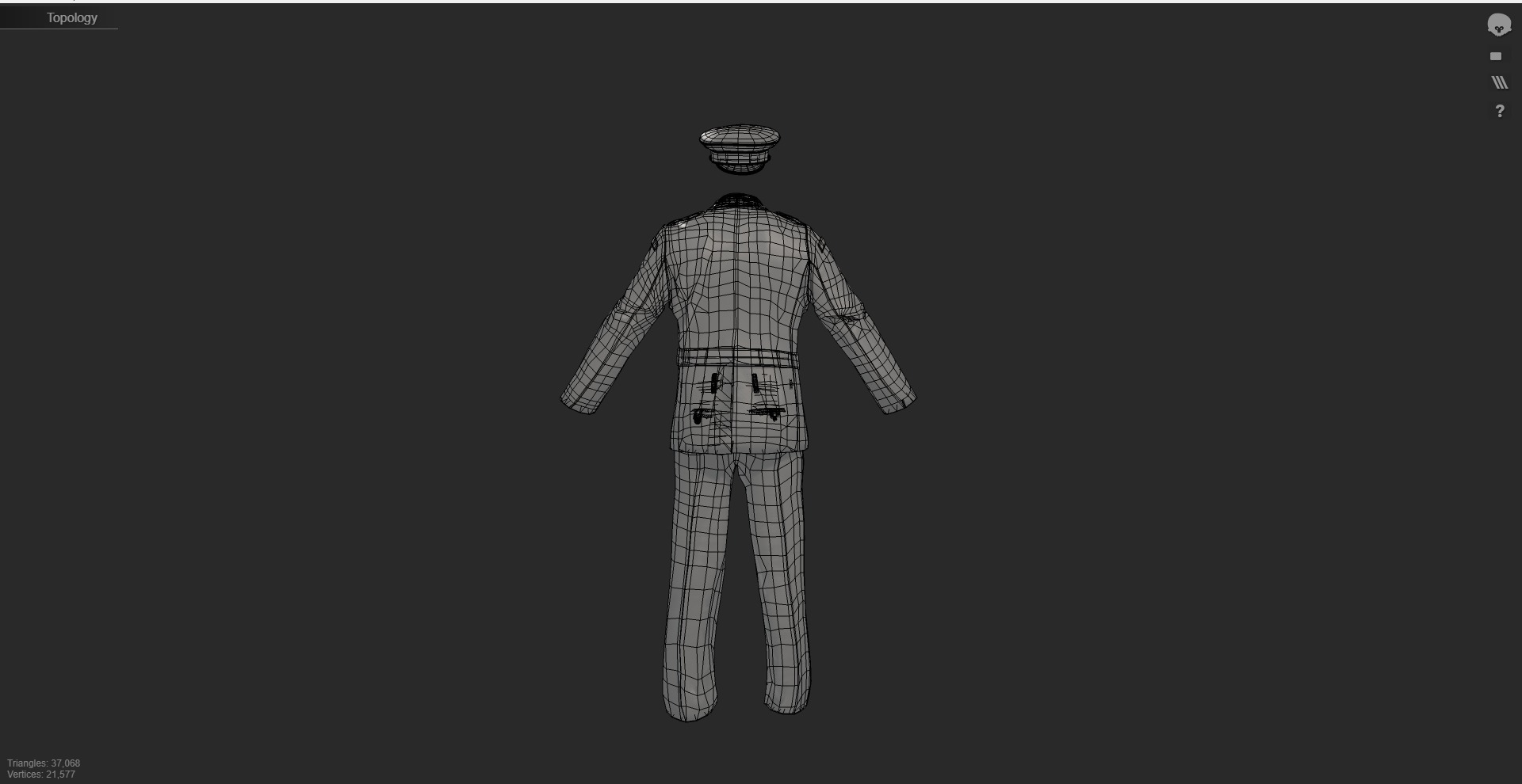 Model of London Ambulance Service Formal Uniform Low-poly 3D model_16