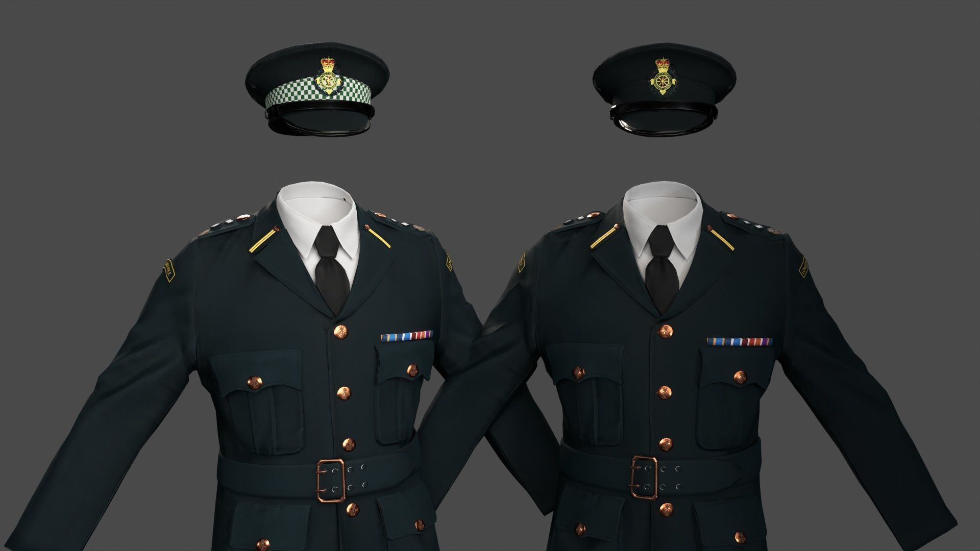 Model of London Ambulance Service Formal Uniform Low-poly 3D model_10