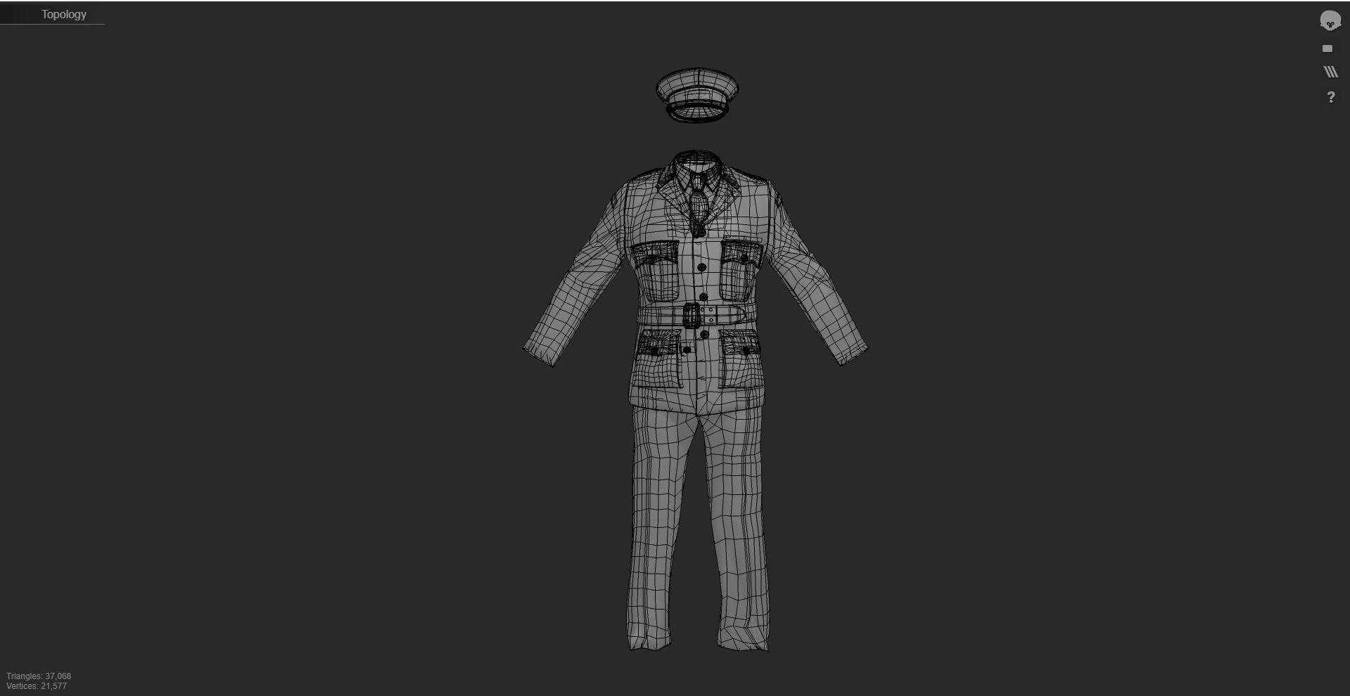Model of London Ambulance Service Formal Uniform Low-poly 3D model_14