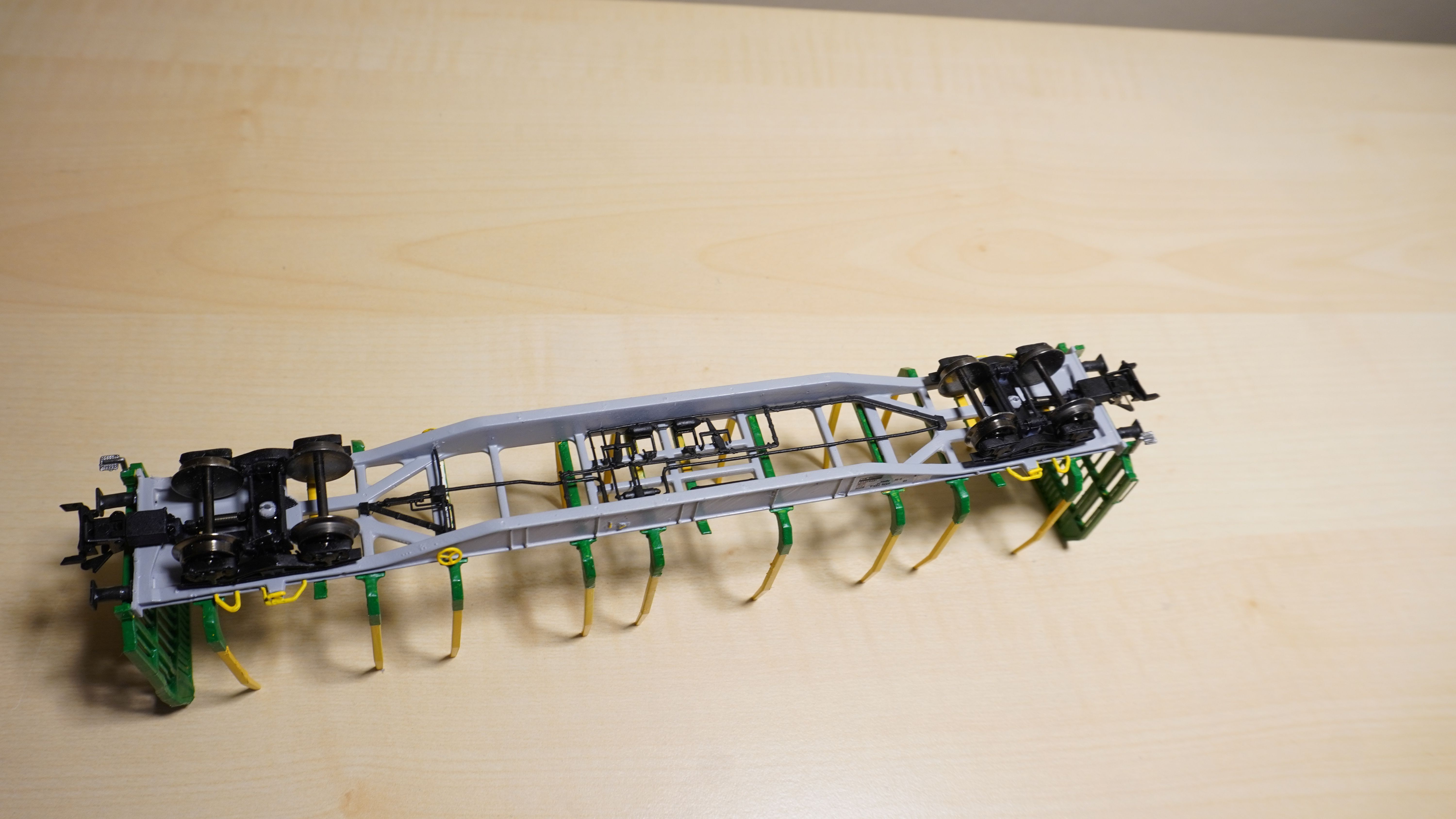 Pre supported Sgnss R 9 log carrying wagon H0 Scale 3D print model_2