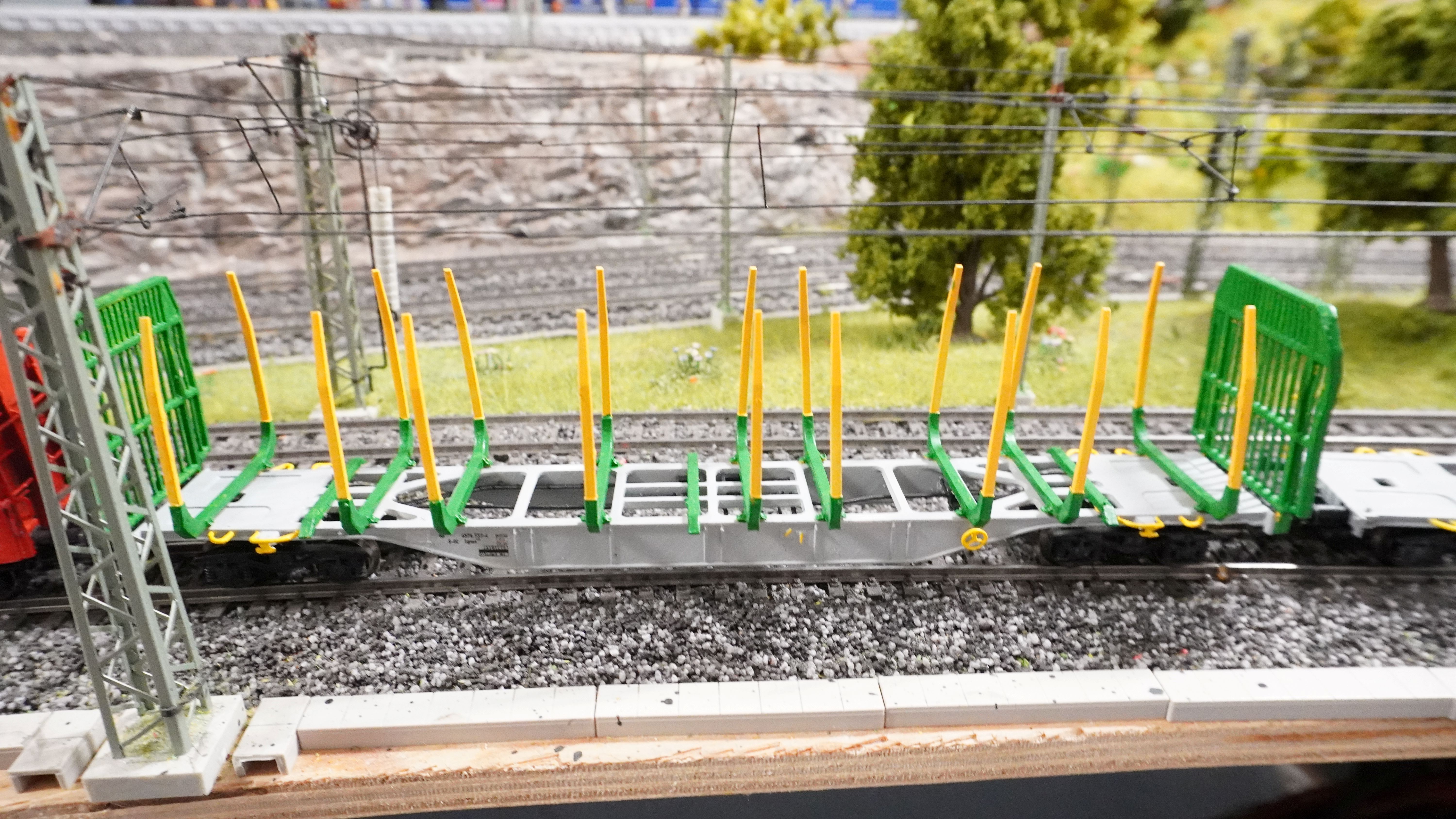 Pre supported Sgnss R 9 log carrying wagon H0 Scale 3D print model_4