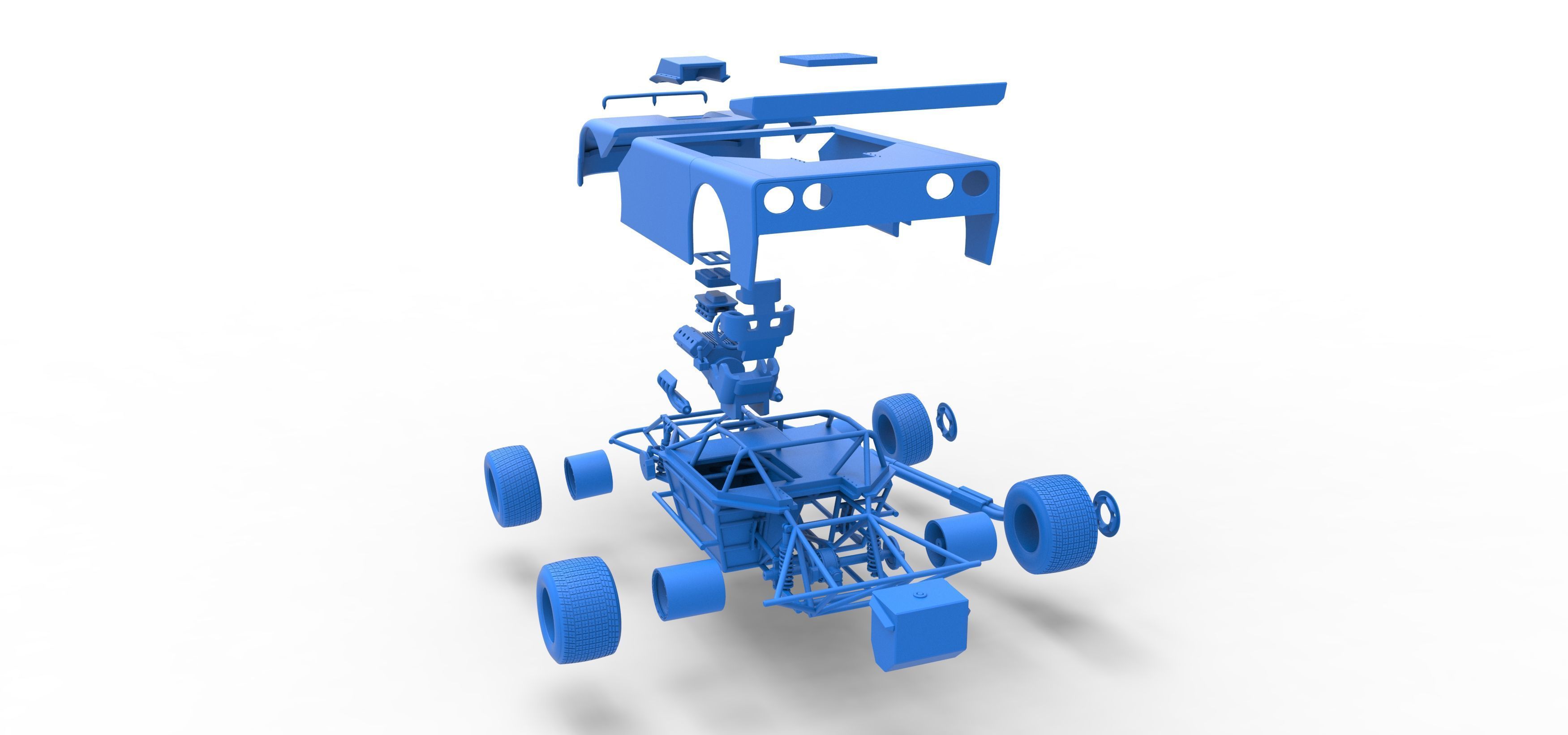 New Zealand Super Saloon race car Version 2 Scale 1 to 25 3D print model_62