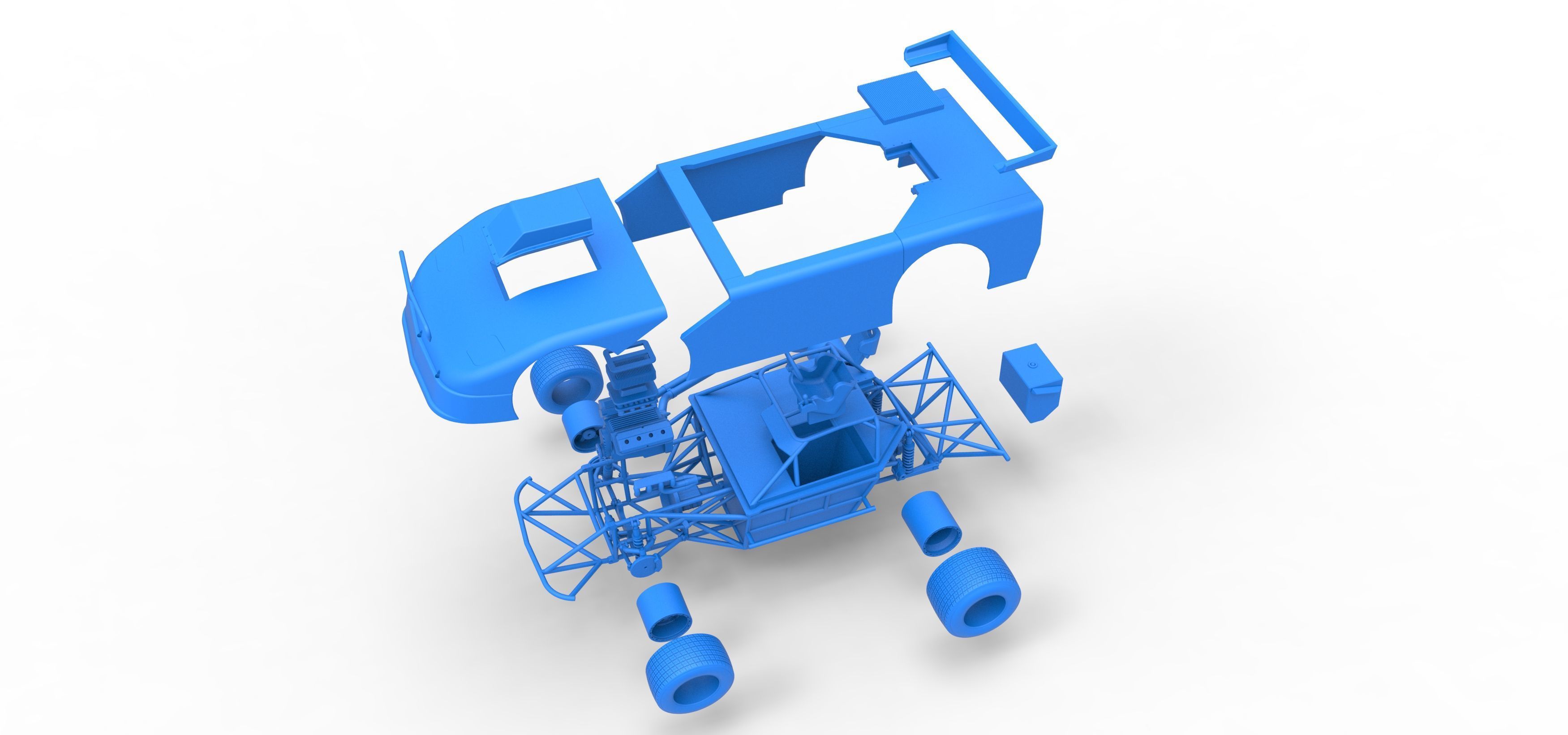 New Zealand Super Saloon race car Version 2 Scale 1 to 25 3D print model_56