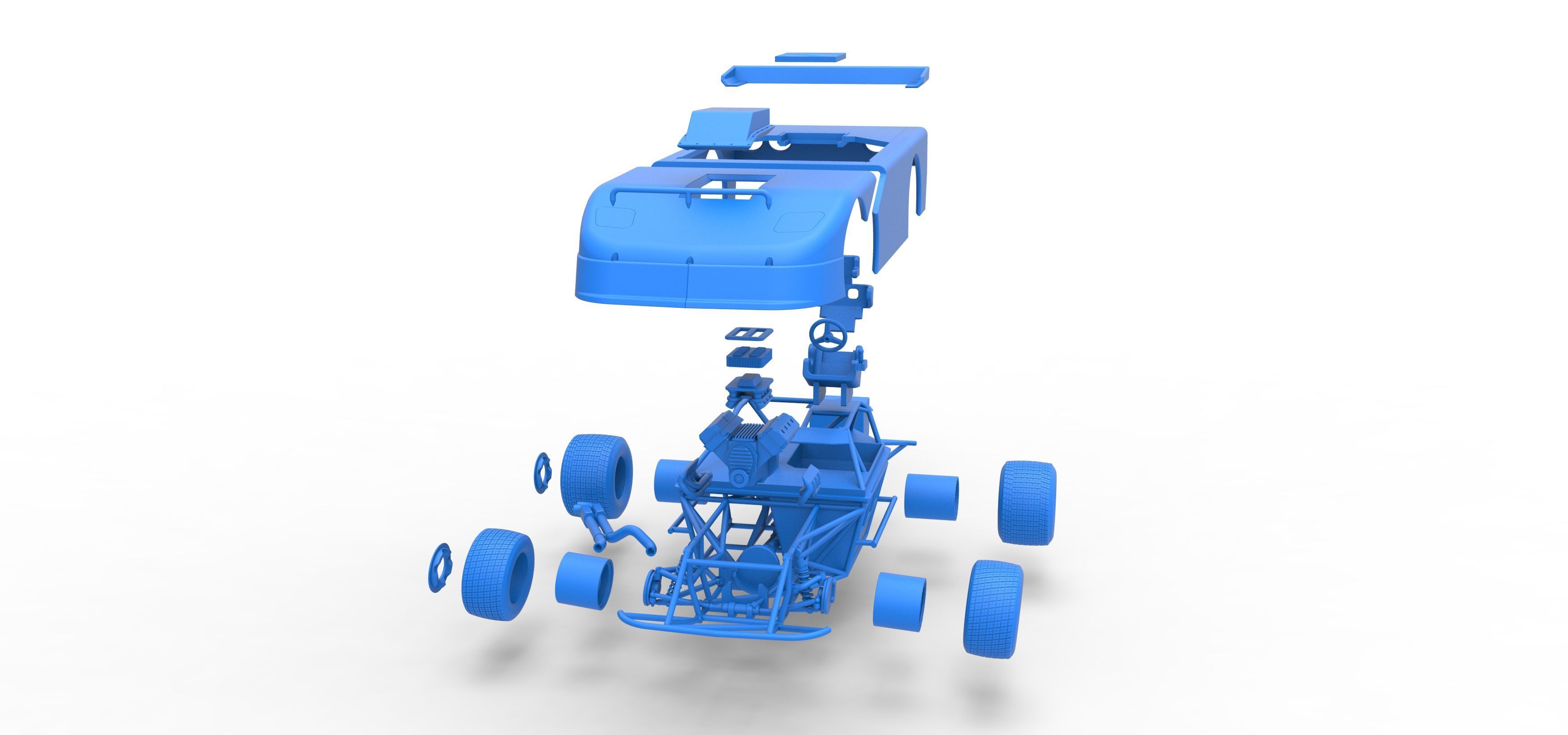 New Zealand Super Saloon race car Version 2 Scale 1 to 25 3D print model_58