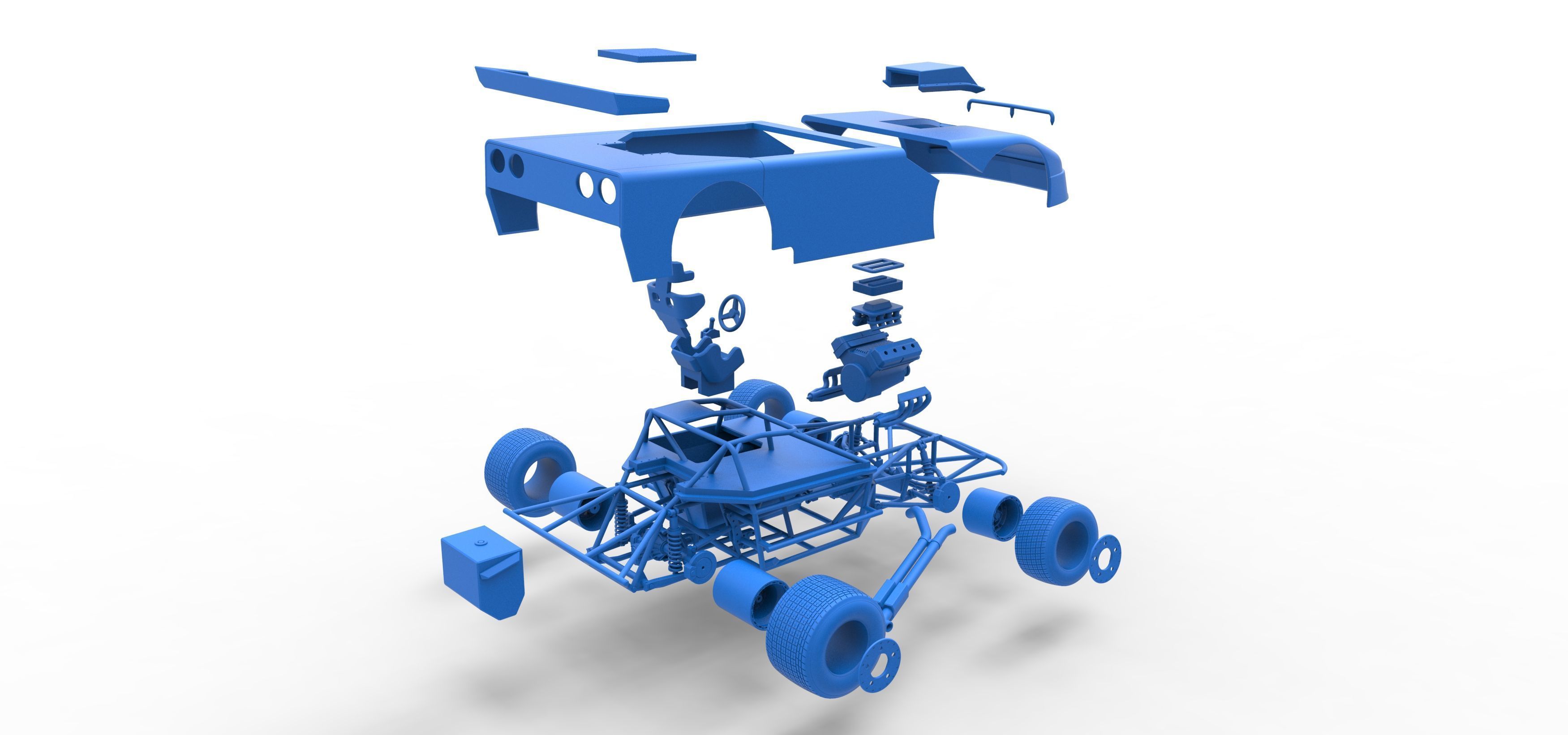 New Zealand Super Saloon race car Version 2 Scale 1 to 25 3D print model_63