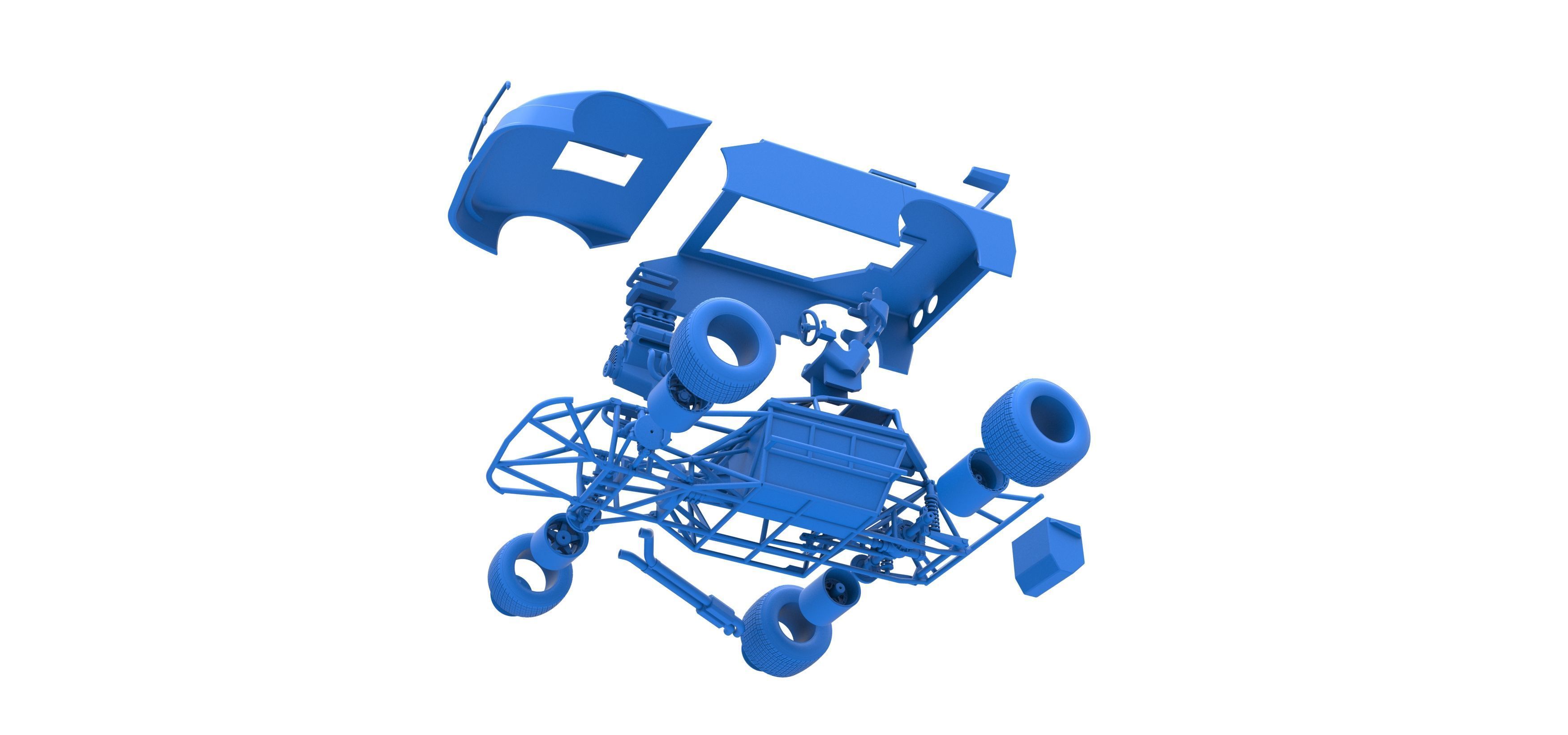 New Zealand Super Saloon race car Version 2 Scale 1 to 25 3D print model_57