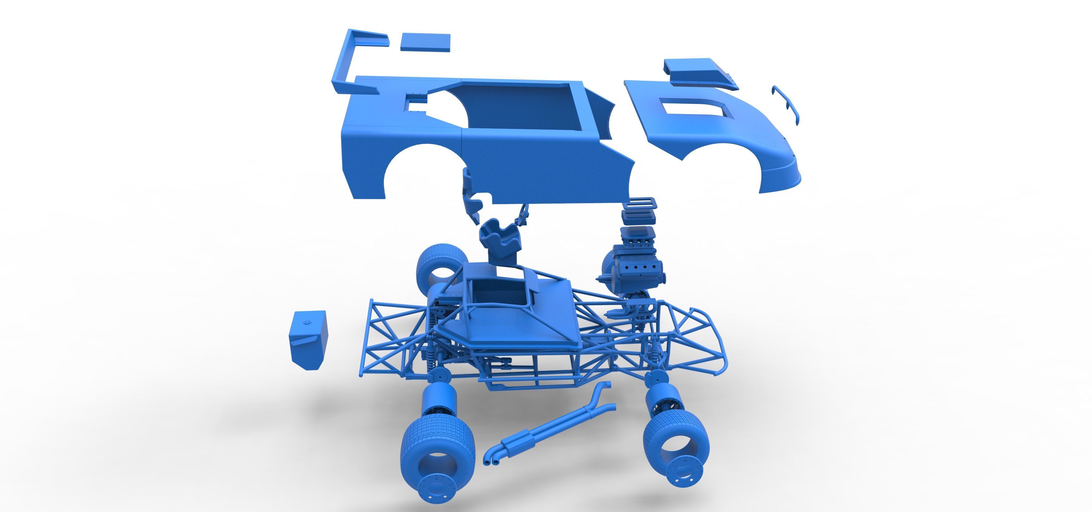 New Zealand Super Saloon race car Version 2 Scale 1 to 25 3D print model_64