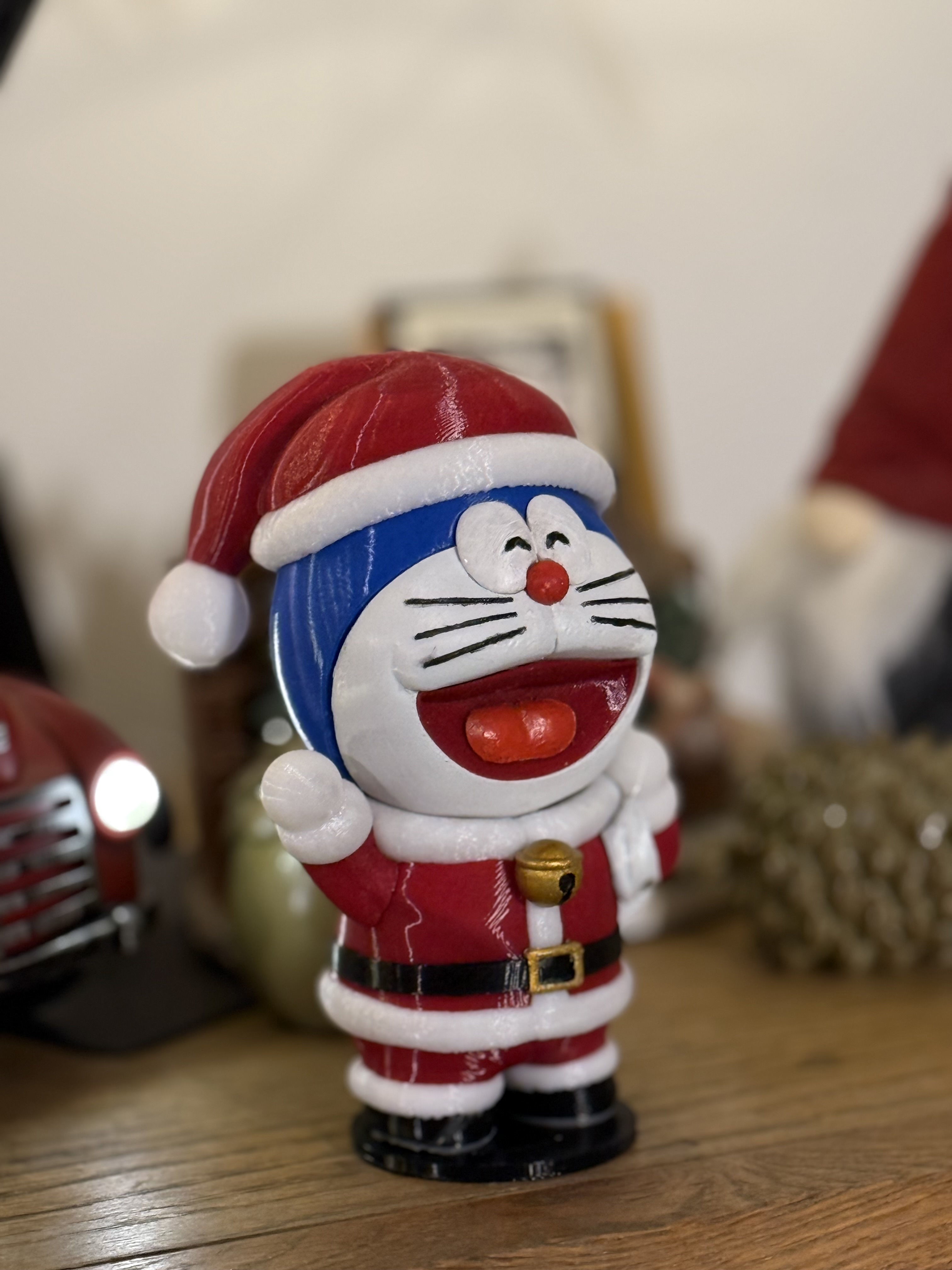 Doraemon Christmas with two versions 3D print model_6