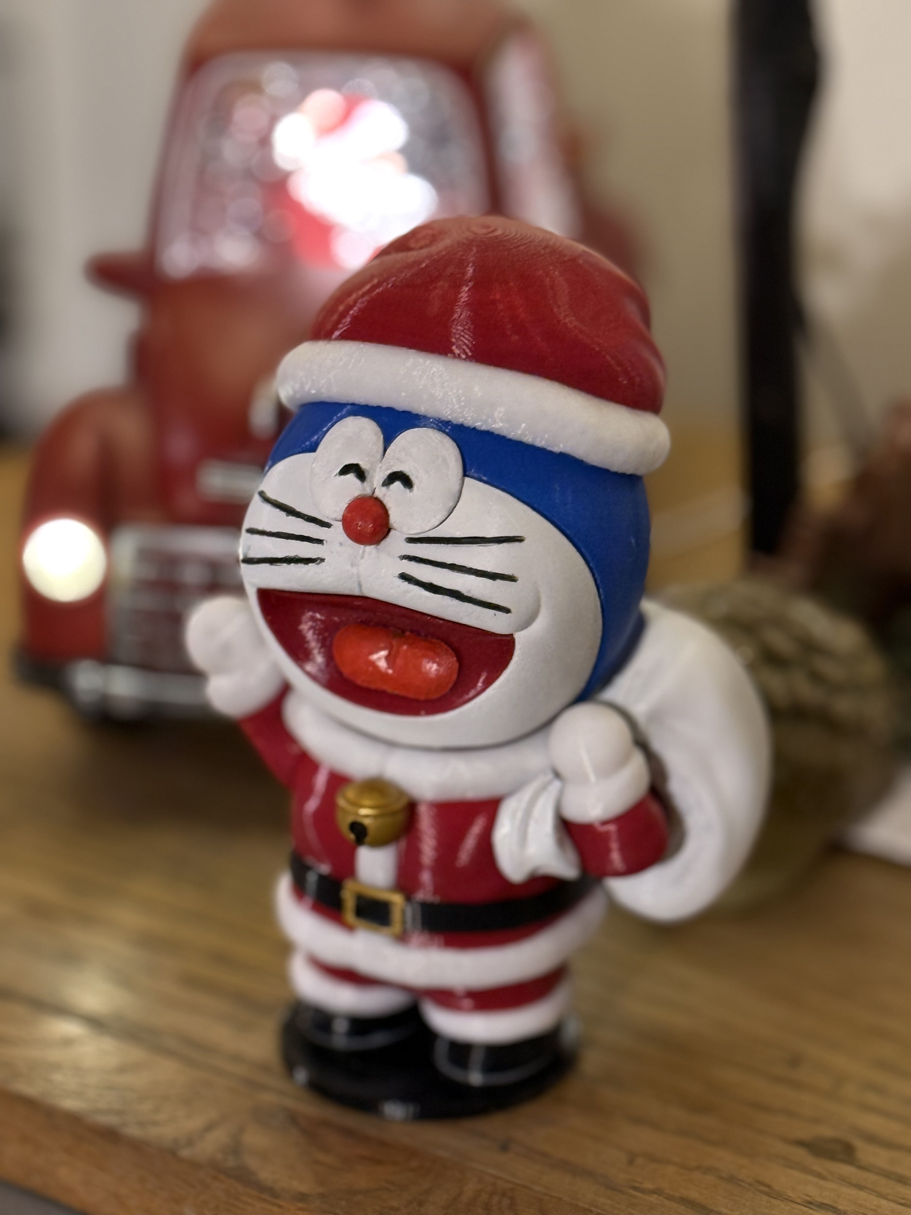 Doraemon Christmas with two versions 3D print model_7