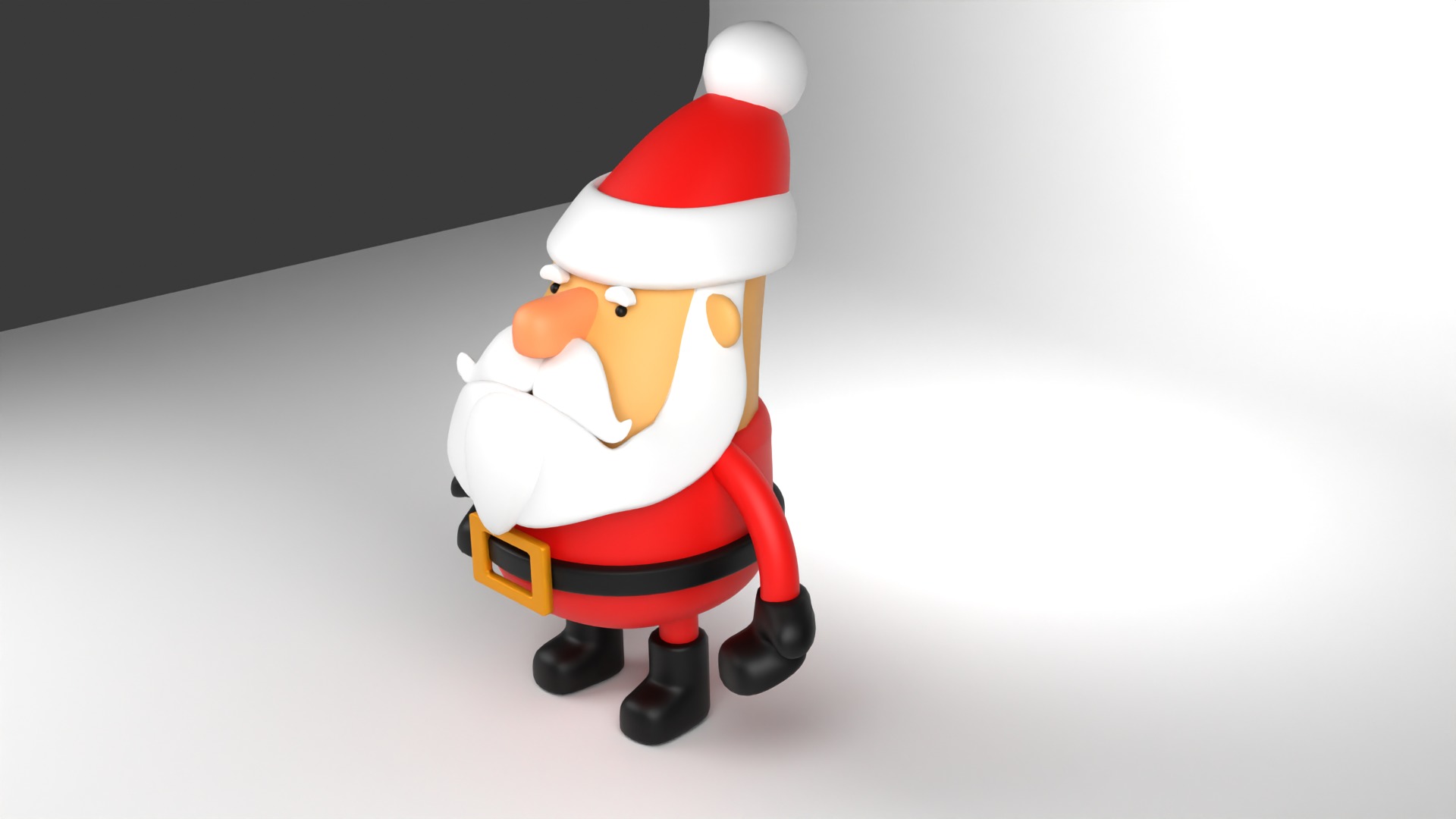 Low poly Santa Claus character 3d design for Christmas enviro 3D model_4