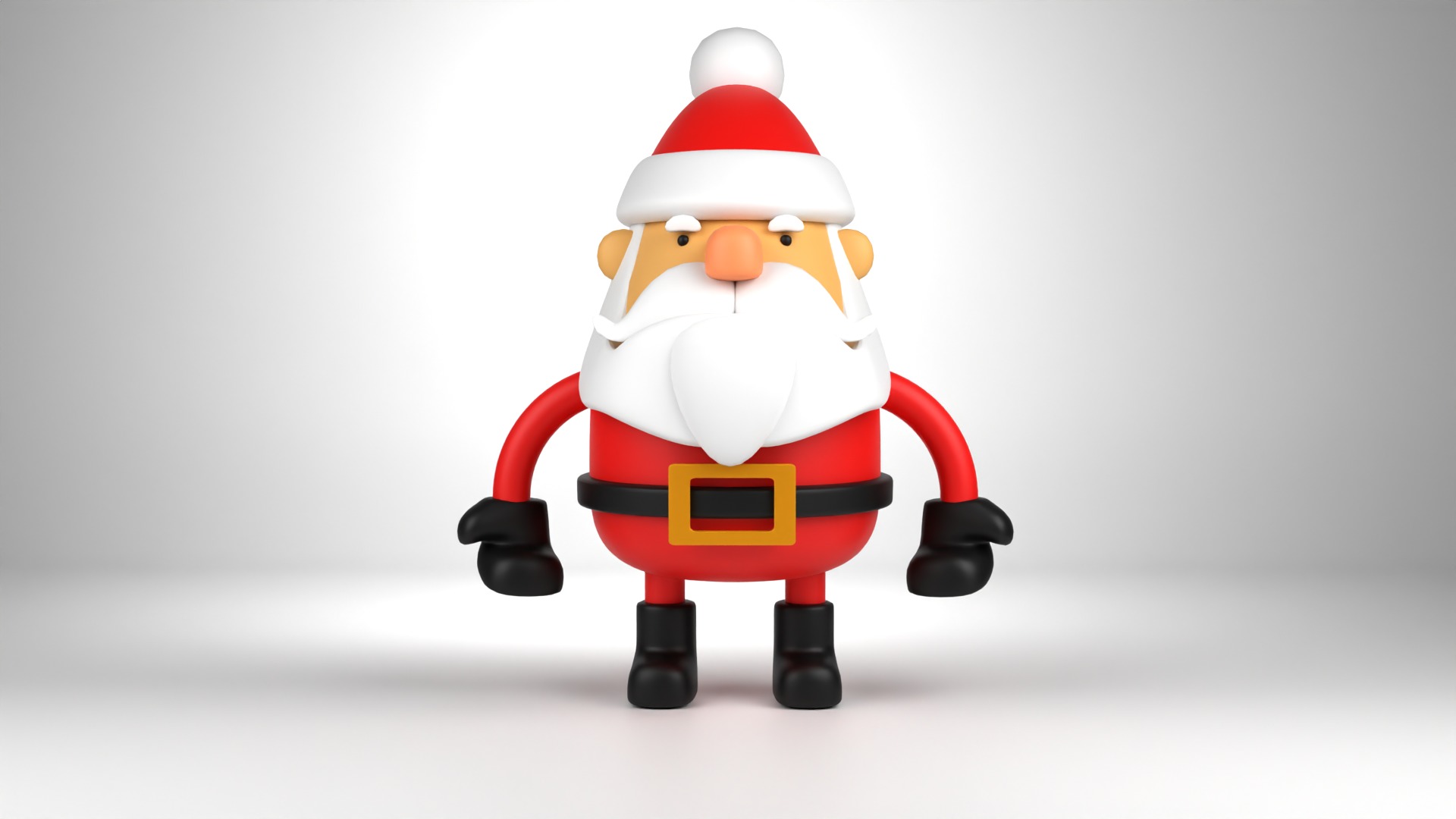 Low poly Santa Claus character 3d design for Christmas enviro 3D model_3