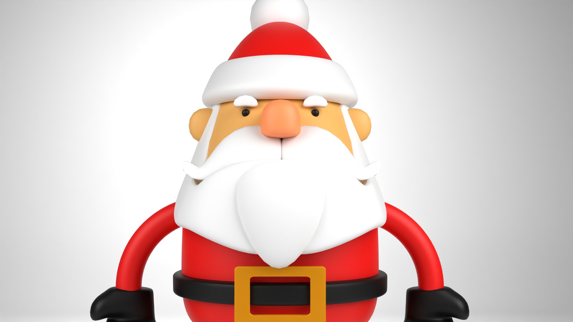 Low poly Santa Claus character 3d design for Christmas enviro 3D model_1