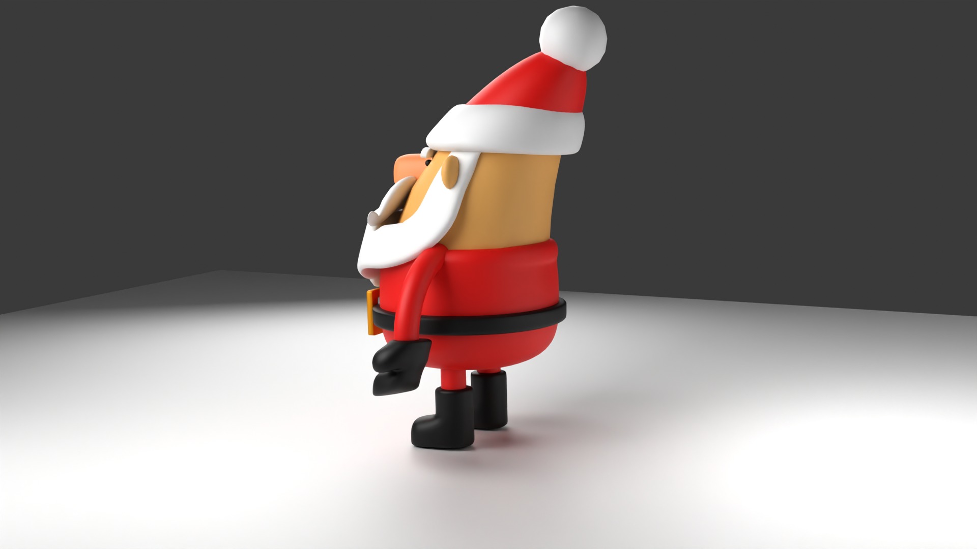 Low poly Santa Claus character 3d design for Christmas enviro 3D model_2