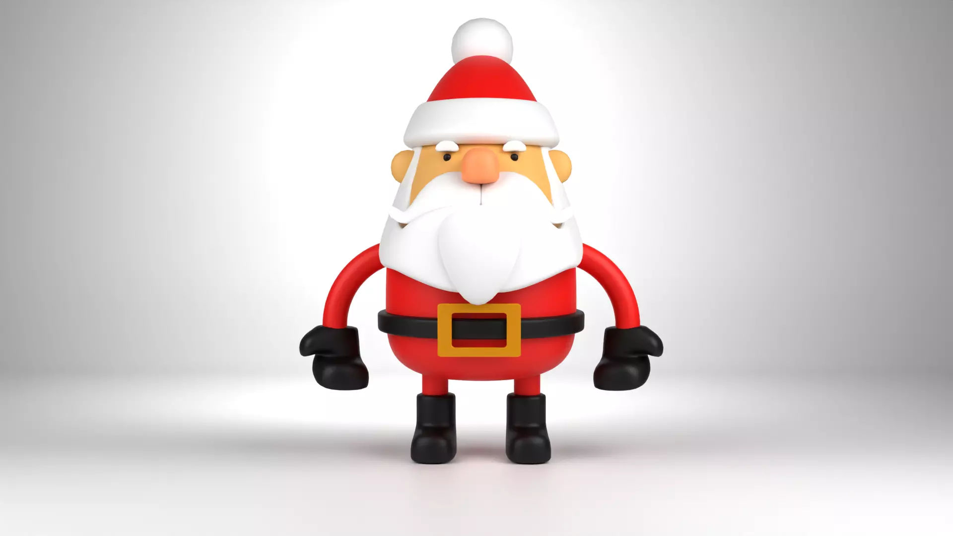 Low poly Santa Claus character 3d design for Christmas enviro 3D model_0